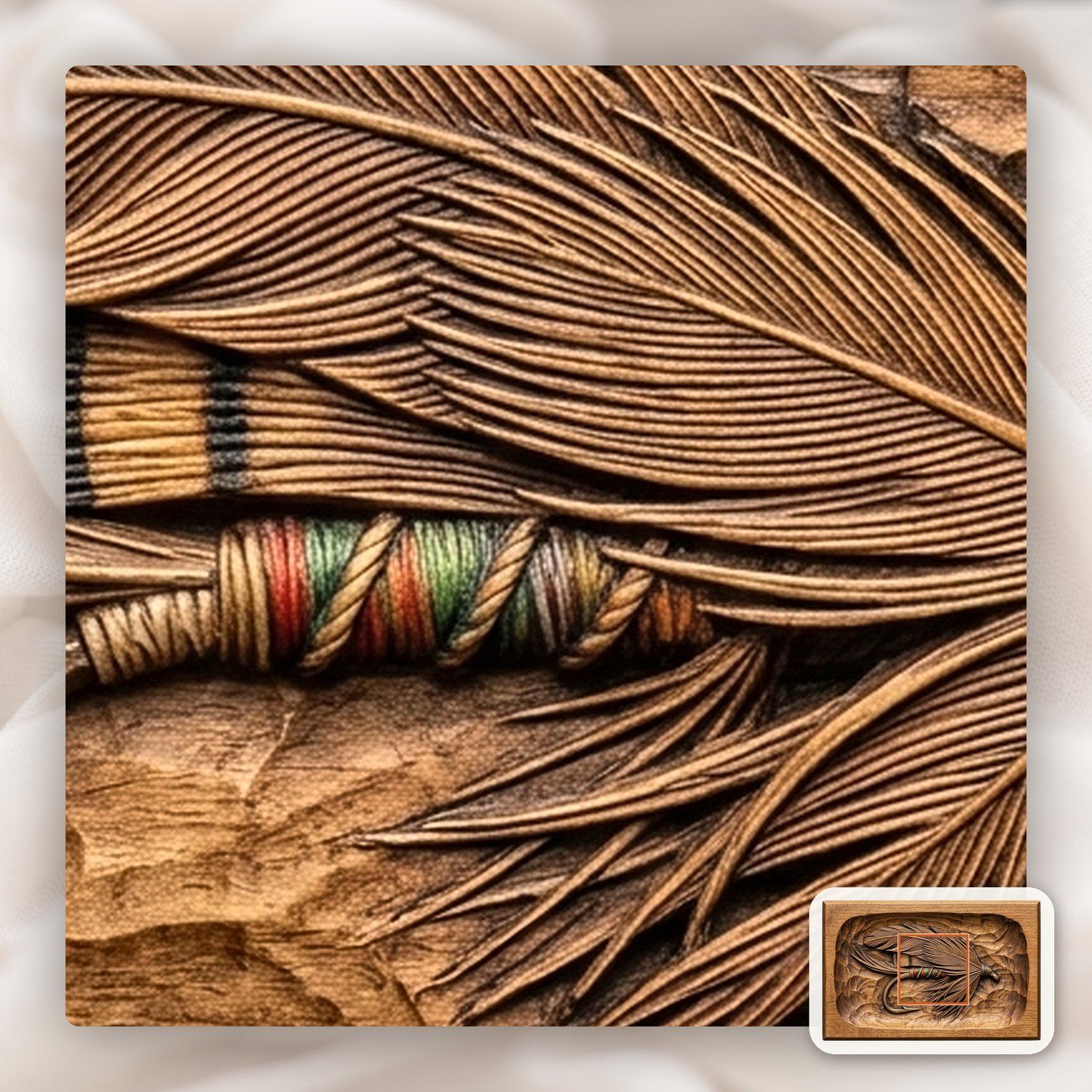 Fly Fishing Lure Macro CNC Relief STL bas-relief STL — view 10