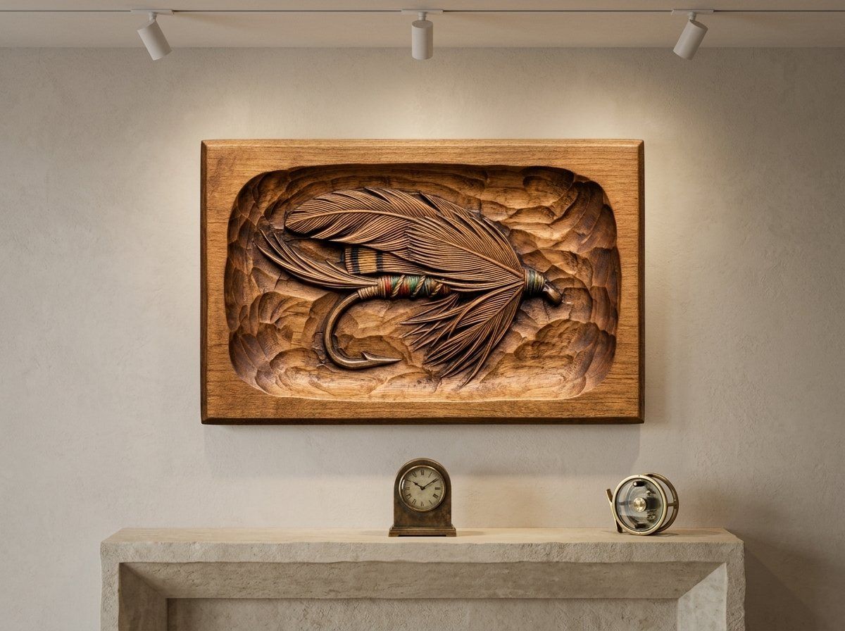 Fly Fishing Lure Macro CNC Relief STL bas-relief STL — view 13