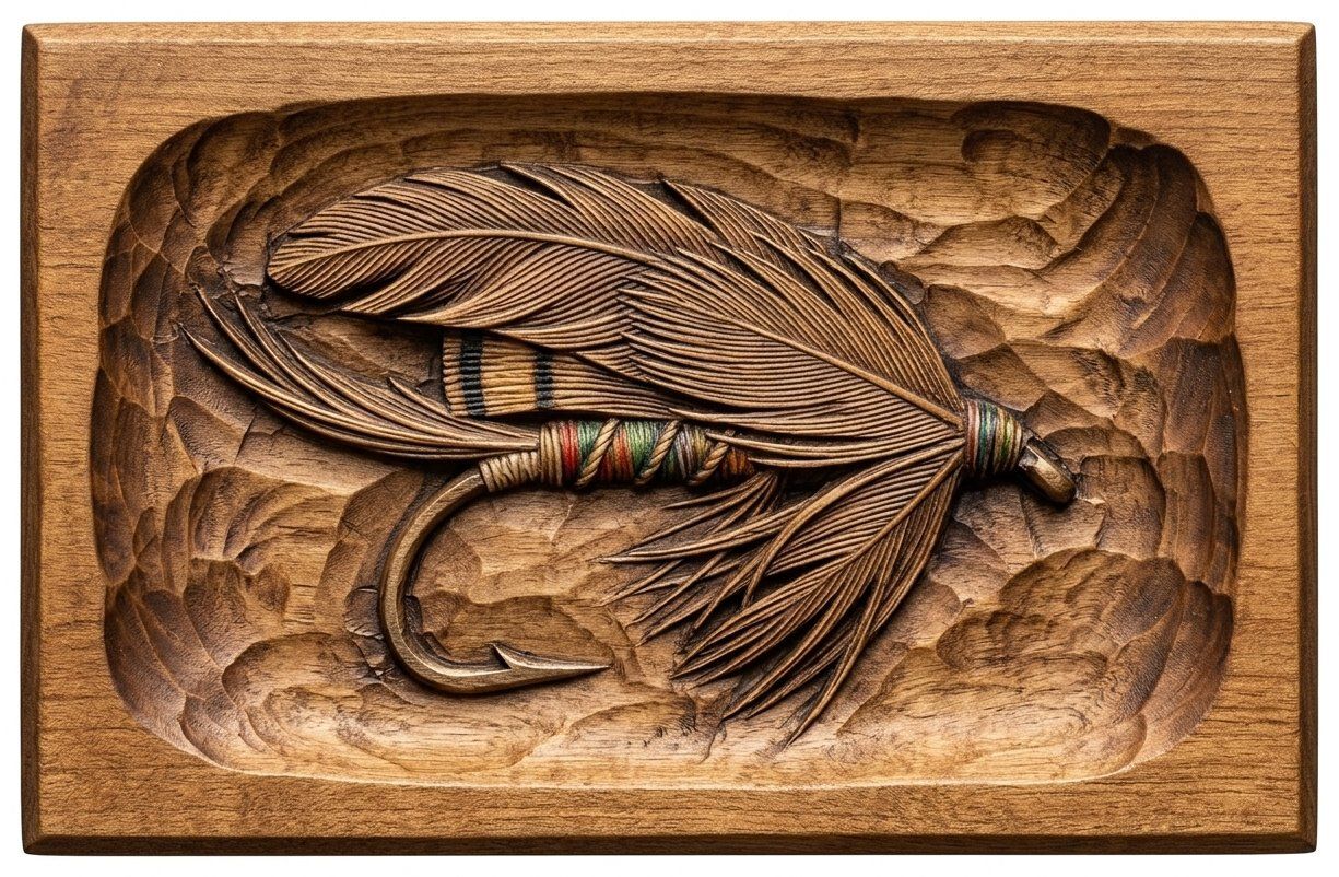 Fly Fishing Lure Macro CNC Relief STL bas-relief STL — view 14