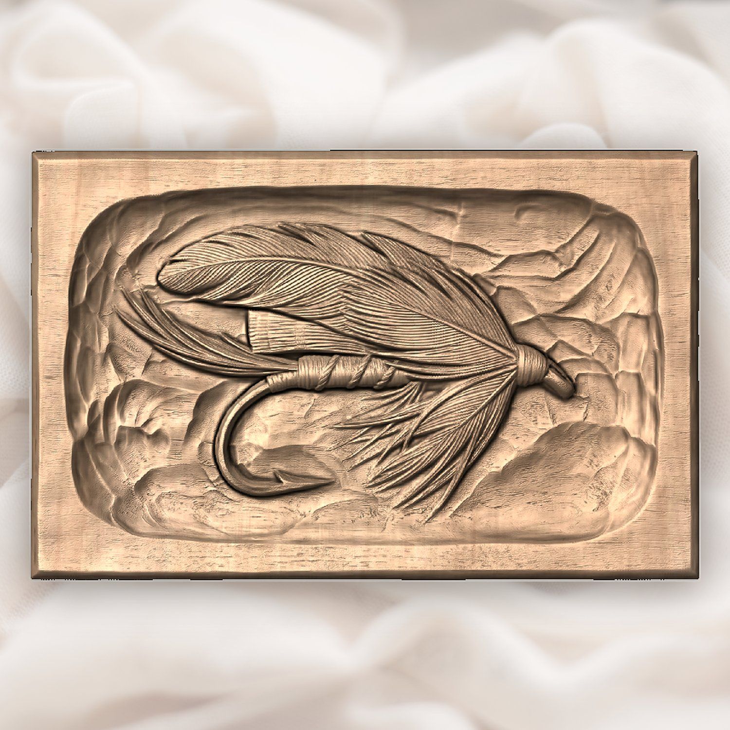Fly Fishing Lure Macro CNC Relief STL bas-relief STL — view 4
