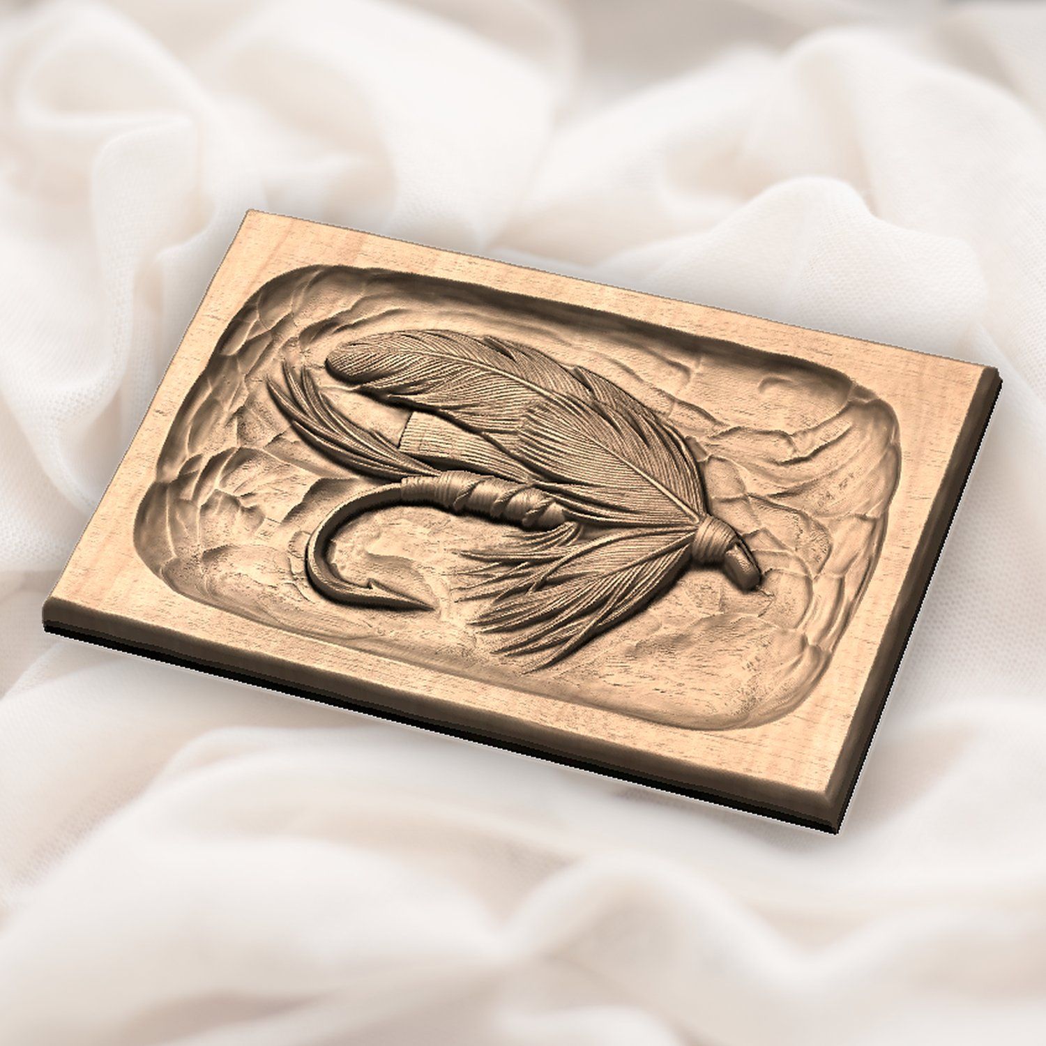 Fly Fishing Lure Macro CNC Relief STL bas-relief STL — view 5