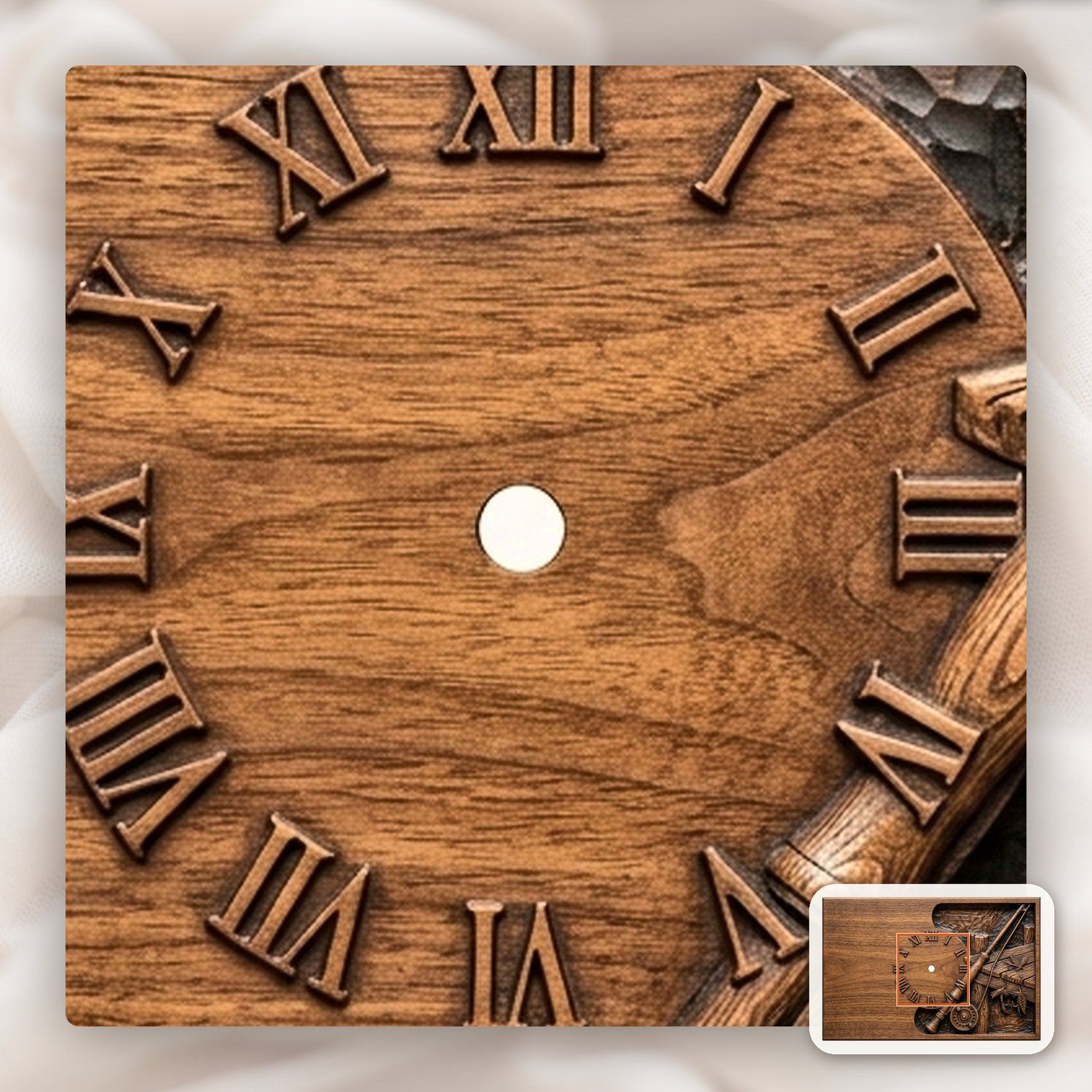 Fly Fishing Rod Pier Wall Clock CNC Relief STL bas-relief STL — view 11