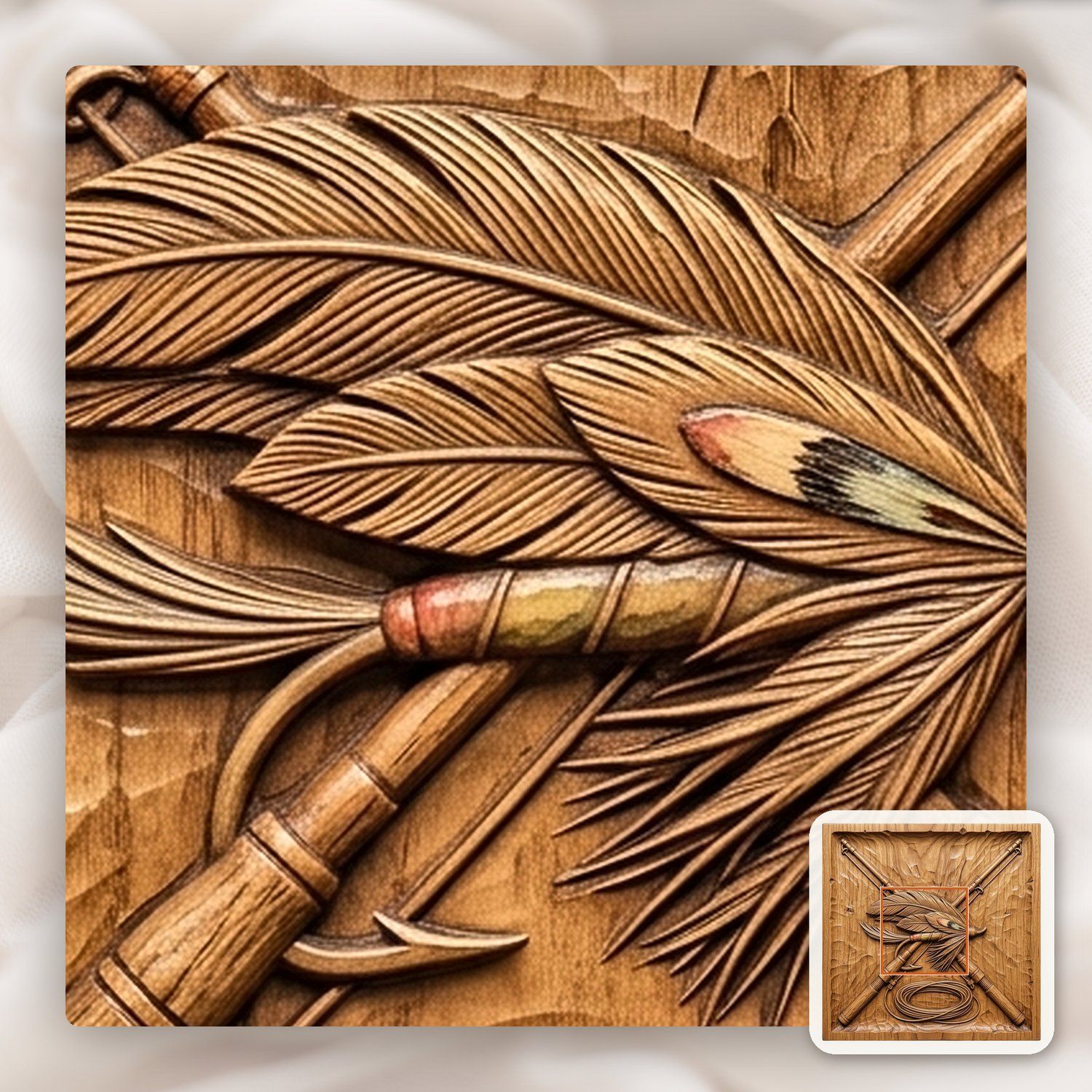 Fly Fishing Rods and Lure CNC Relief STL bas-relief STL — view 10