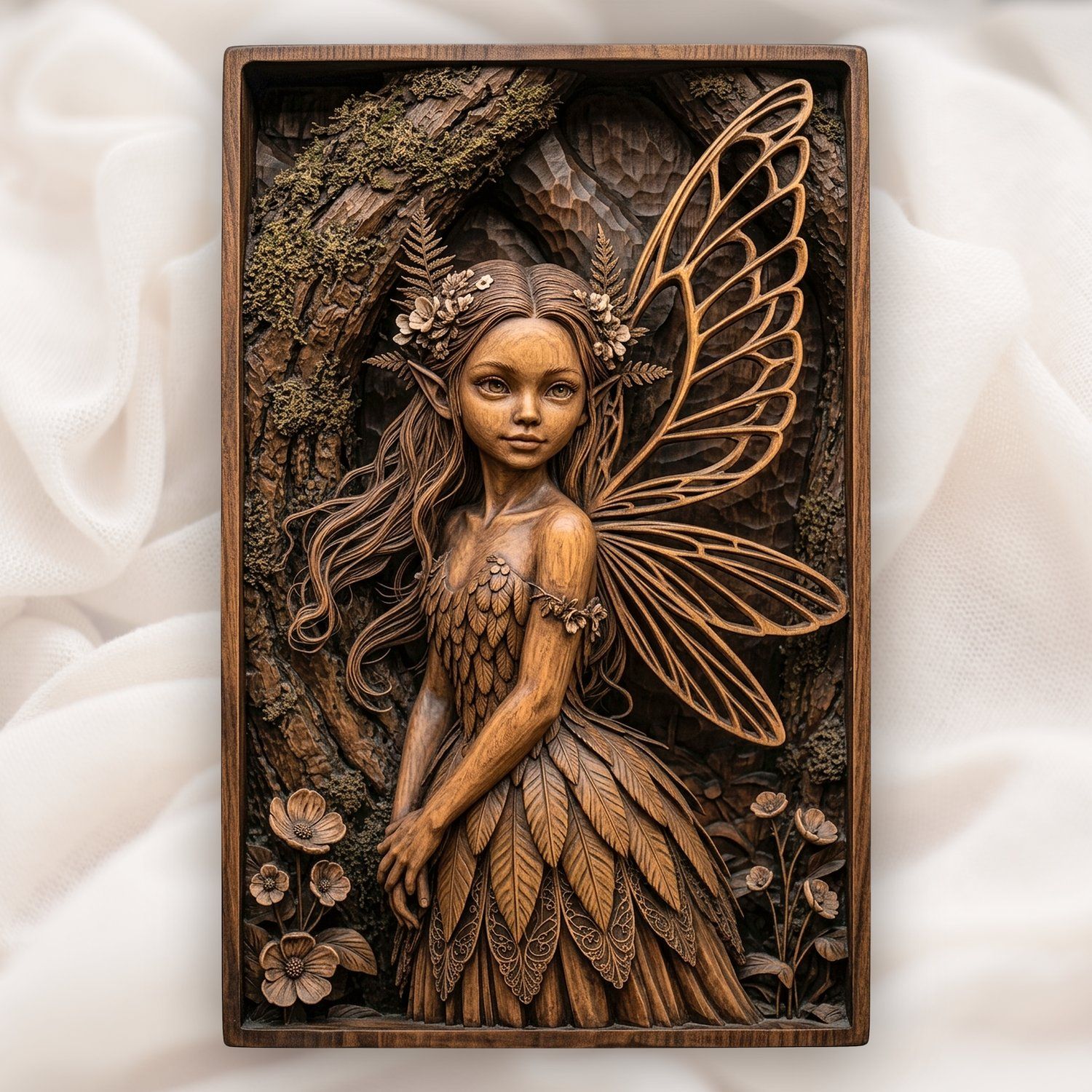 Forest Fairy Wood Spirit CNC Relief STL bas-relief STL design