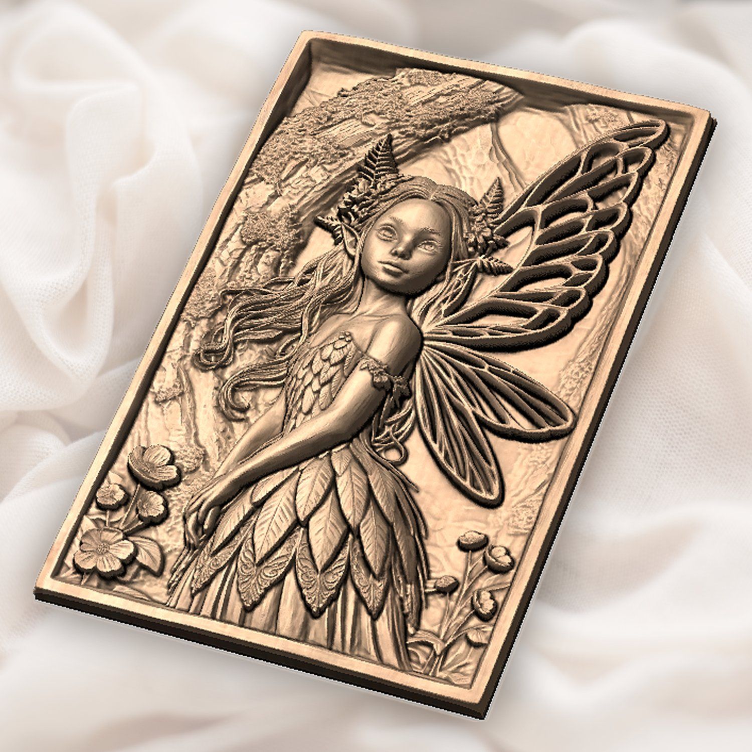 Forest Fairy Wood Spirit CNC Relief STL bas-relief STL — view 5