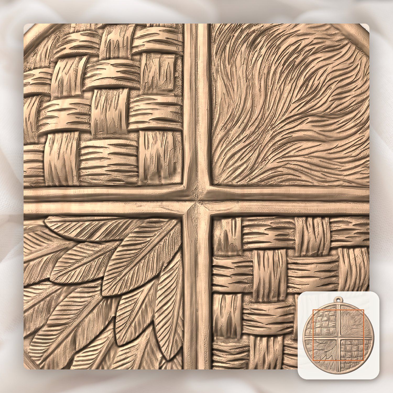 Christmas tree  Ornament CNC Relief STL bas-relief STL — view 8