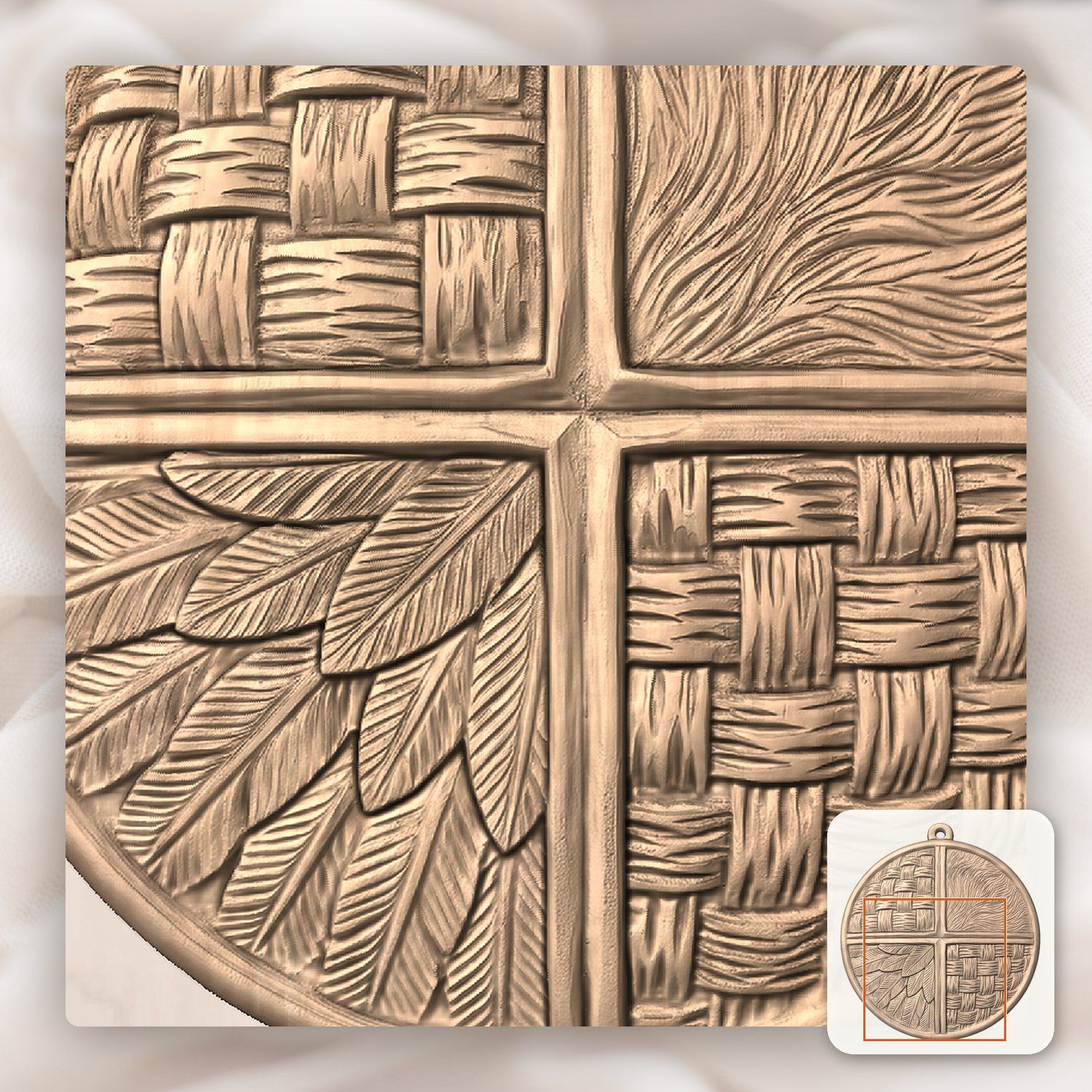 Christmas tree  Ornament CNC Relief STL bas-relief STL — view 9