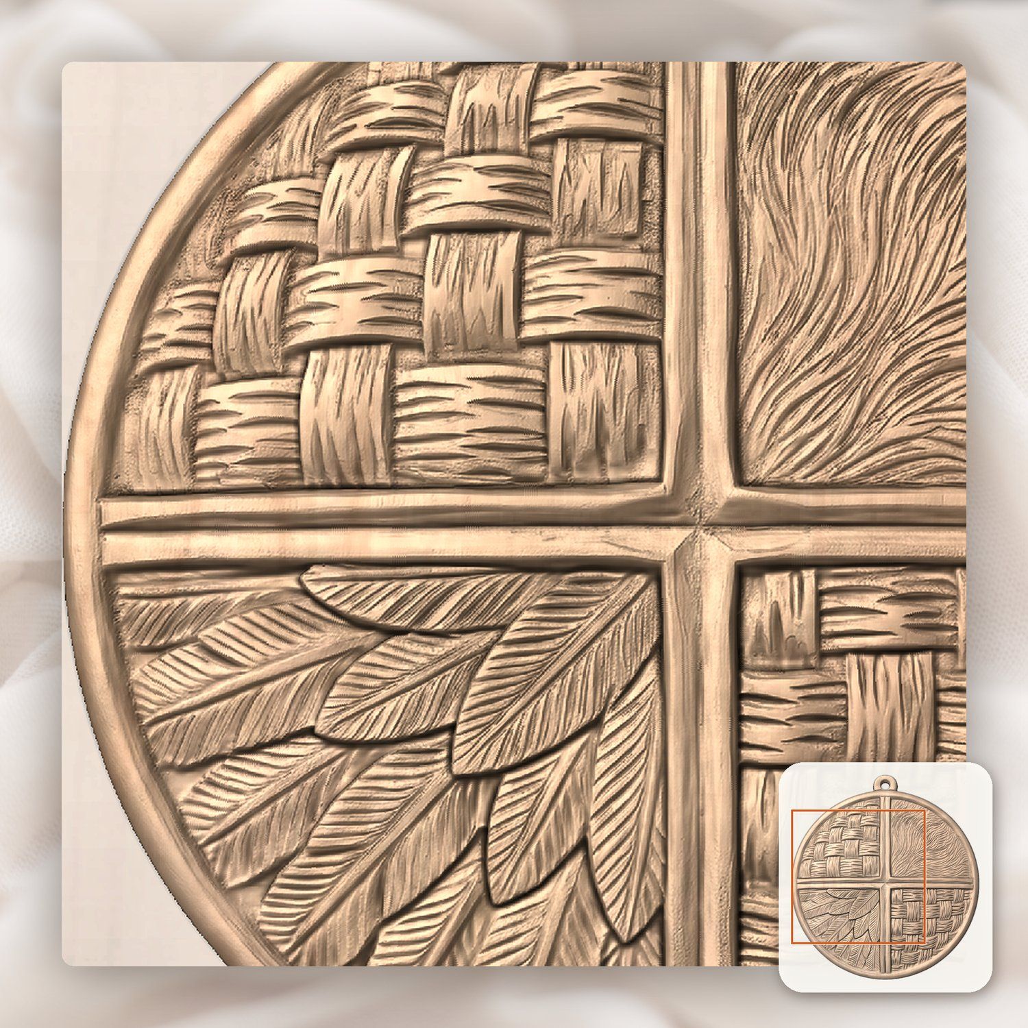 Christmas tree  Ornament CNC Relief STL bas-relief STL — view 10
