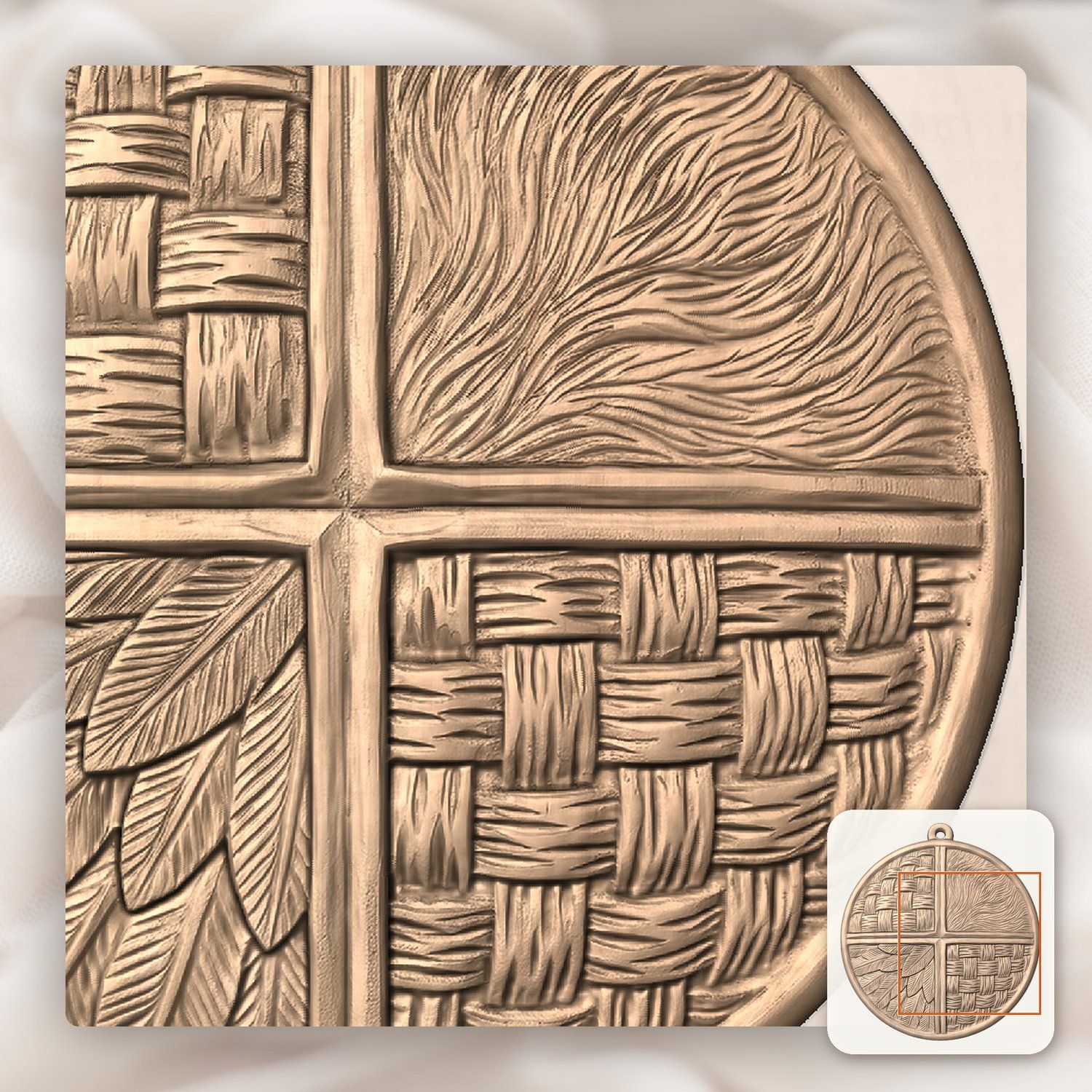 Christmas tree  Ornament CNC Relief STL bas-relief STL — view 11