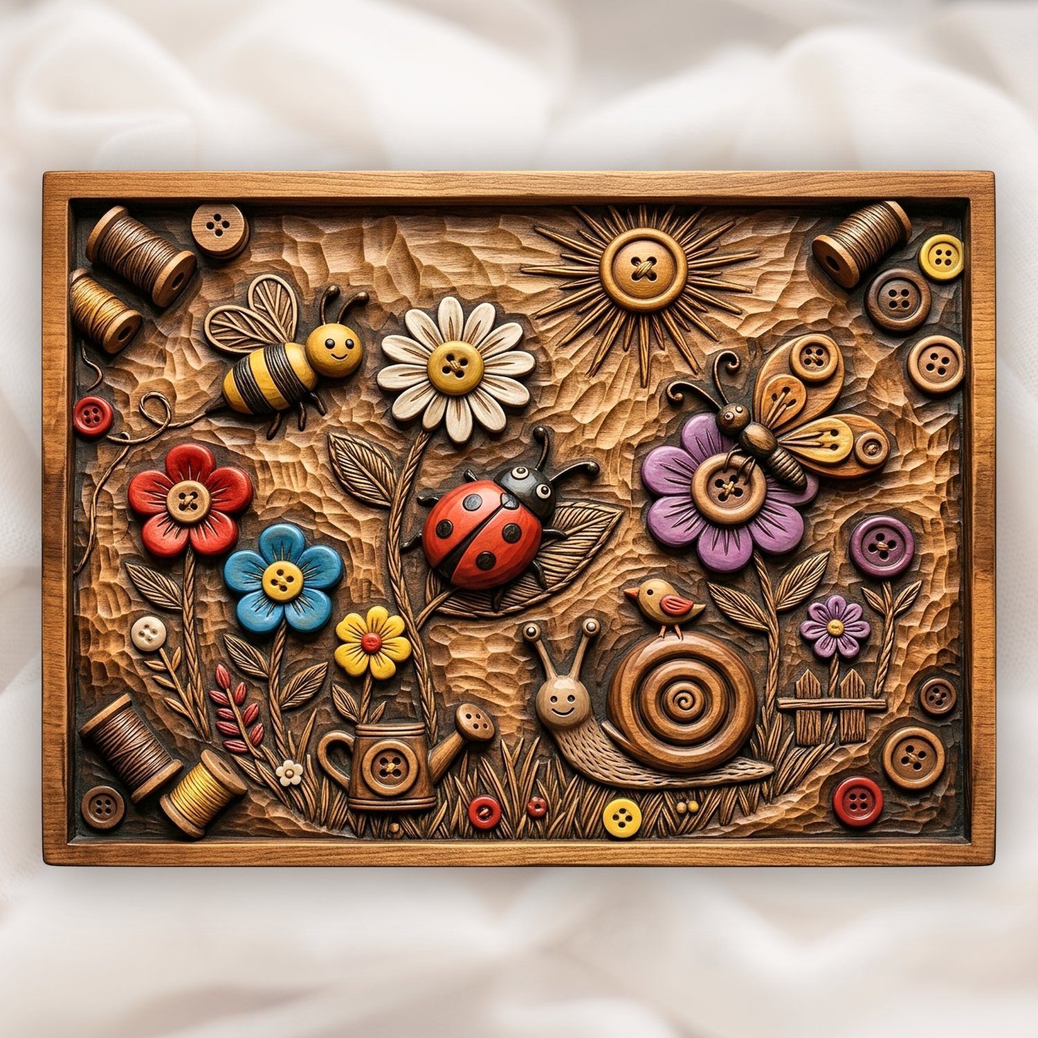 Garden Nature Scene CNC Relief STL bas-relief STL design