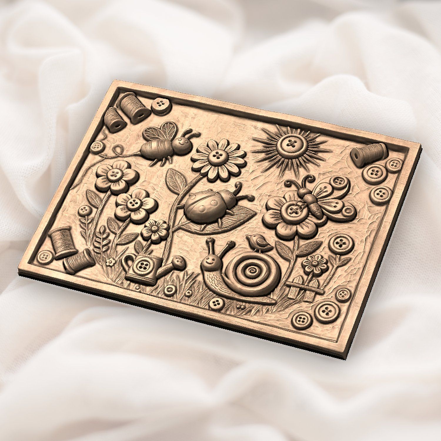 Garden Nature Scene CNC Relief STL bas-relief STL — view 5