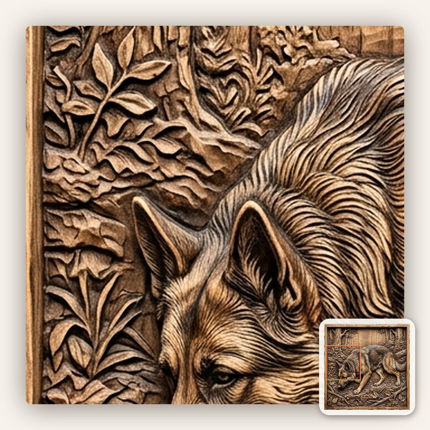 German Shepherd Tracking Dog CNC Relief STL bas-relief STL — view 10