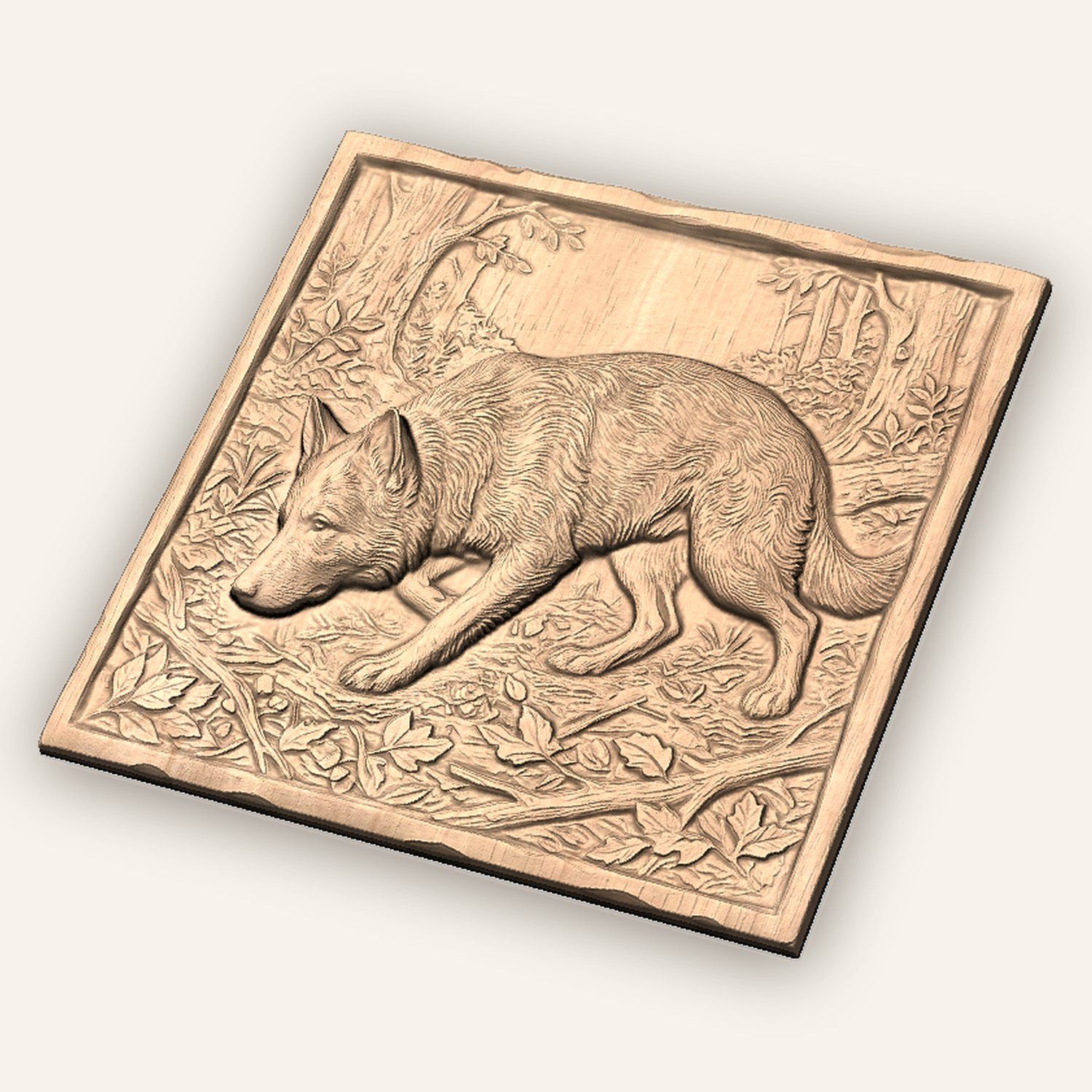 German Shepherd Tracking Dog CNC Relief STL bas-relief STL — view 4