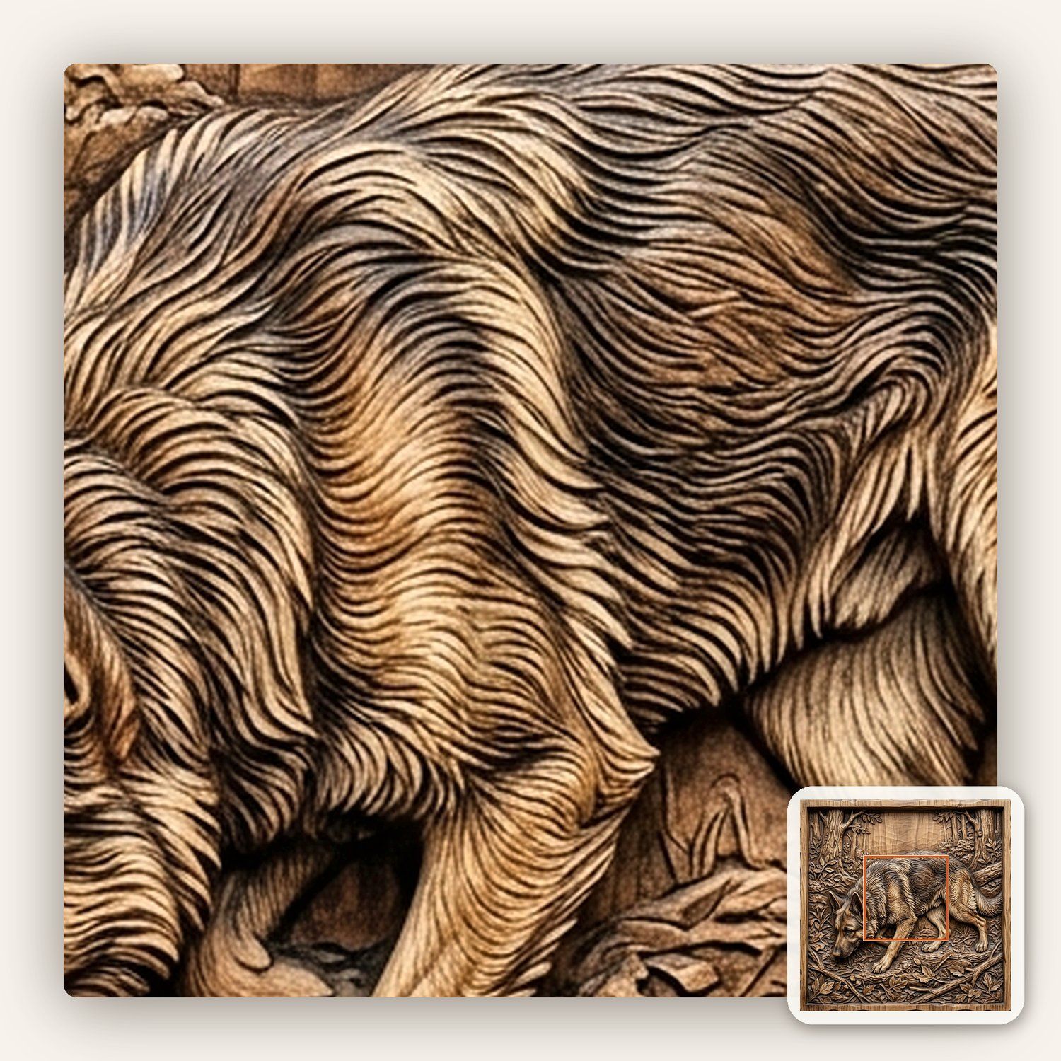 German Shepherd Tracking Dog CNC Relief STL bas-relief STL — view 9