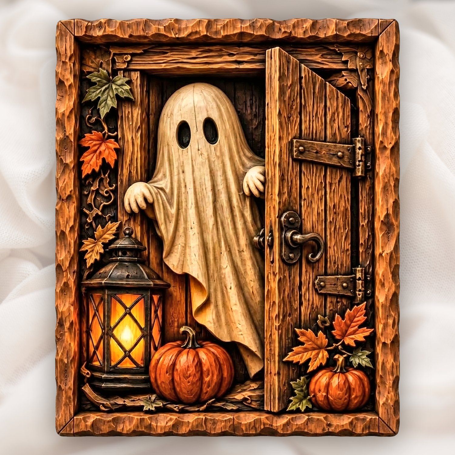 Ghost Peeking Door CNC Relief STL bas-relief STL design