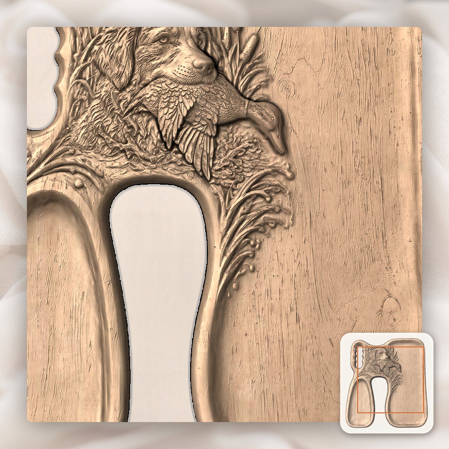 Golden Retriever Duck CNC Relief STL bas-relief STL — view 8