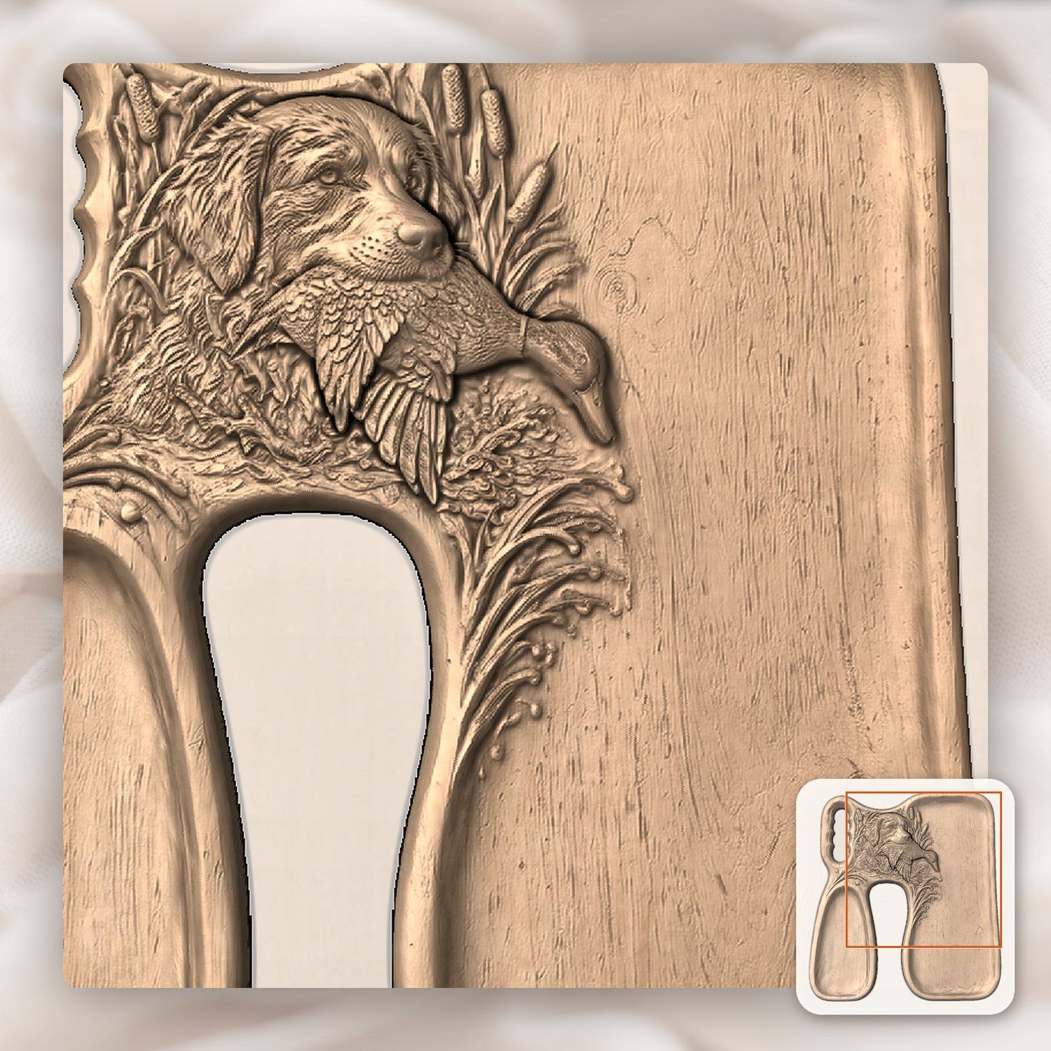 Golden Retriever Duck CNC Relief STL bas-relief STL — view 10