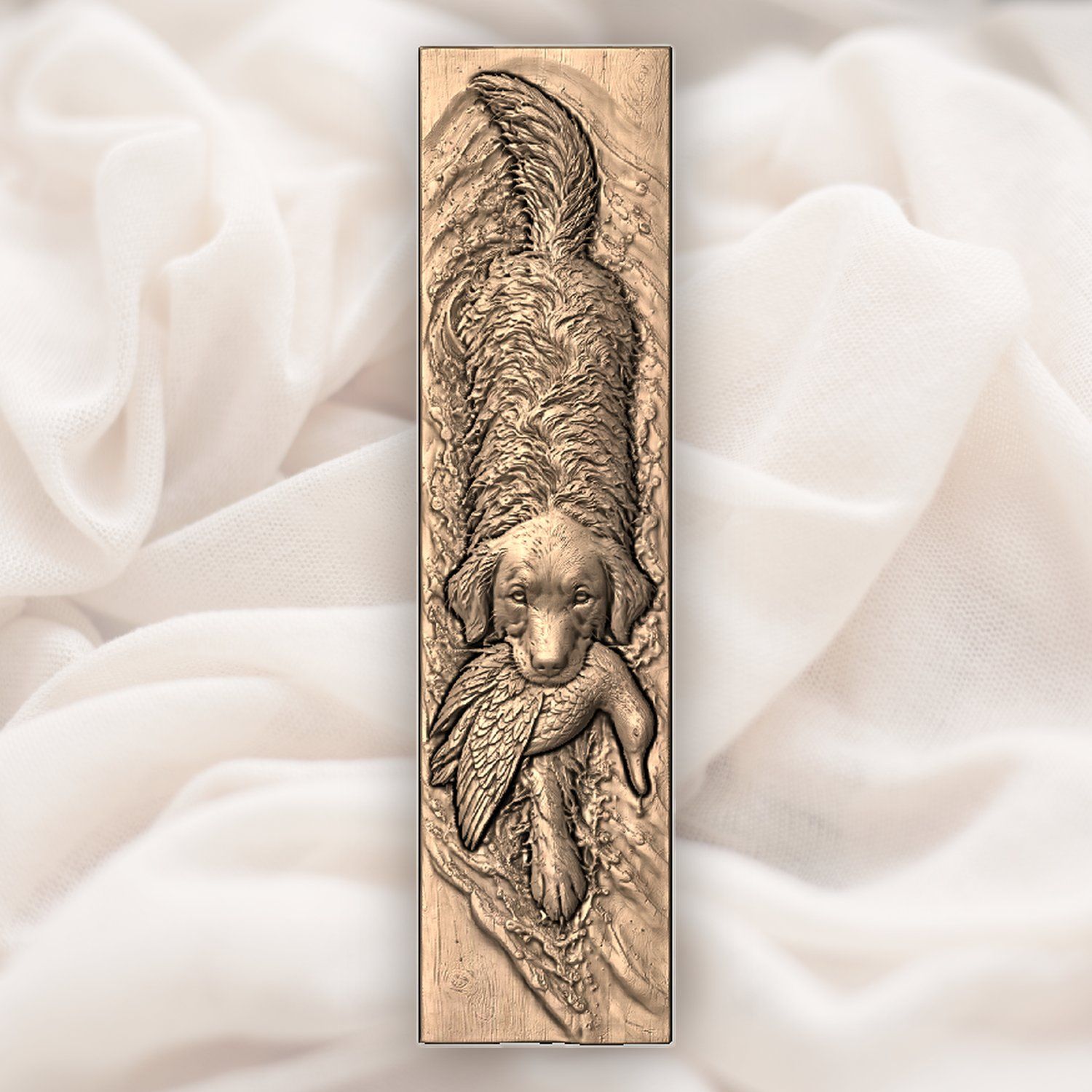 Golden Retriever Mallard Duck Hunting CNC Relief STL bas-relief STL — view 5
