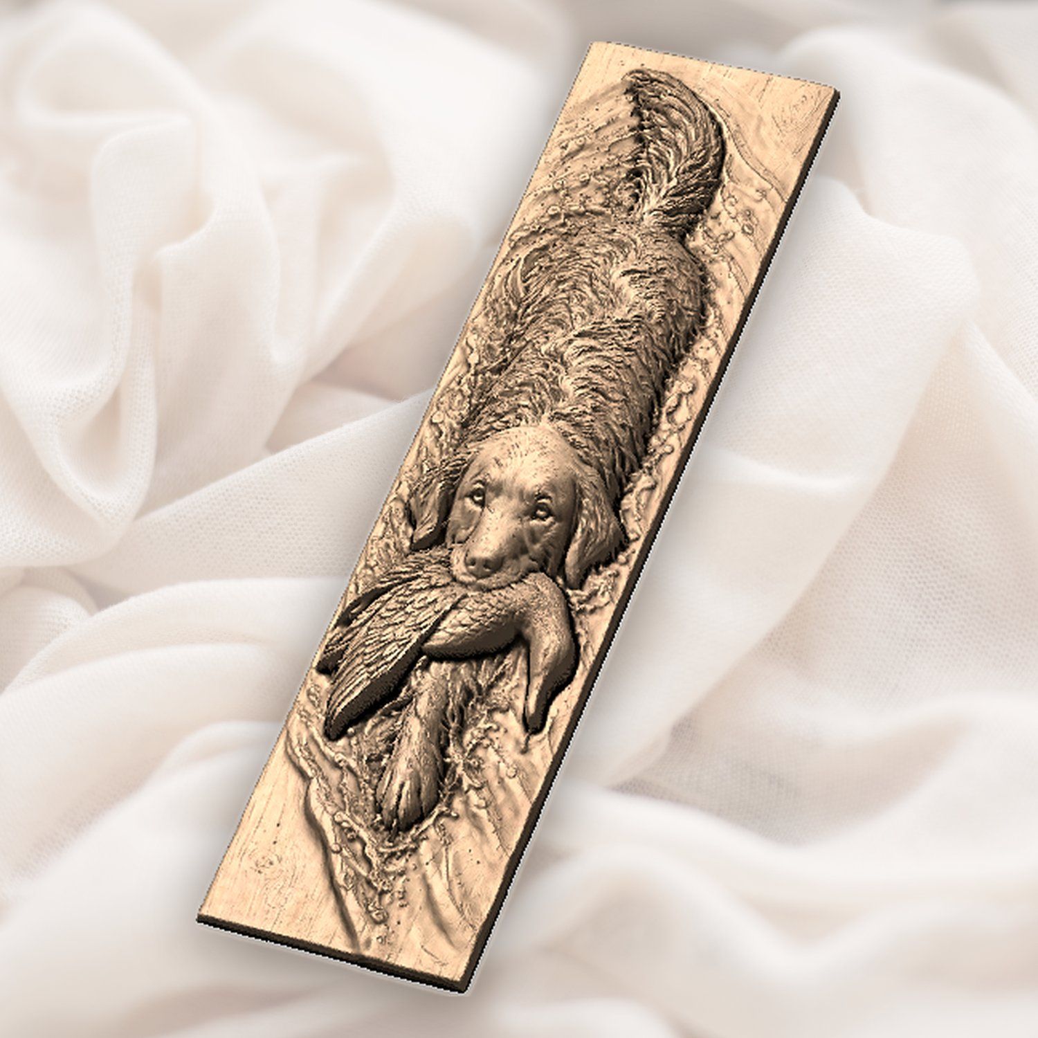 Golden Retriever Mallard Duck Hunting CNC Relief STL bas-relief STL — view 6