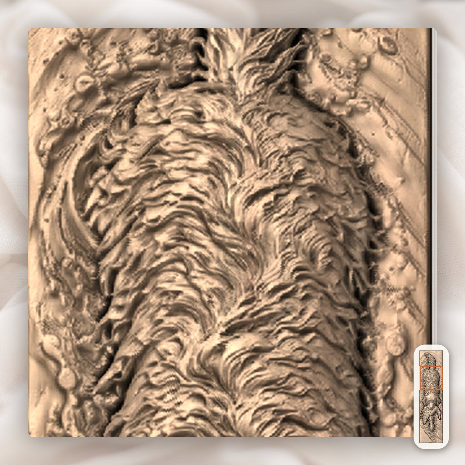 Golden Retriever Mallard Duck Hunting CNC Relief STL bas-relief STL — view 9