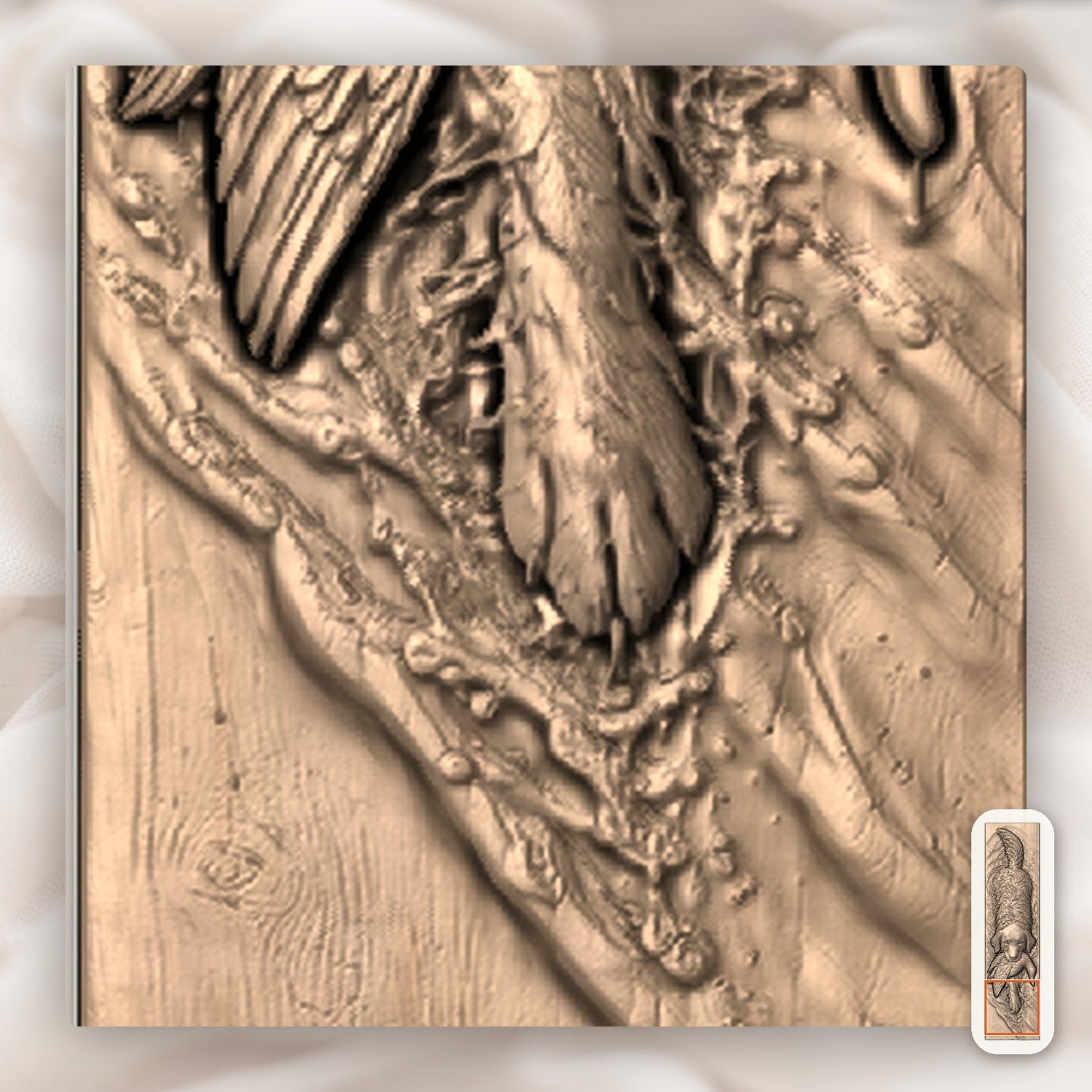 Golden Retriever Mallard Duck Hunting CNC Relief STL bas-relief STL — view 10