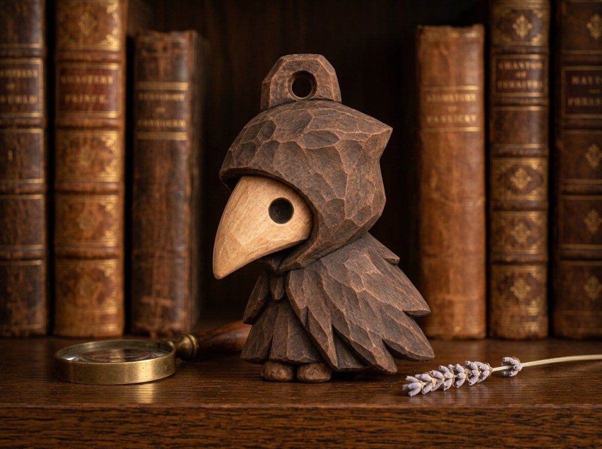 Gothic Raven Plague Doctor CNC Relief STL bas-relief STL — view 15