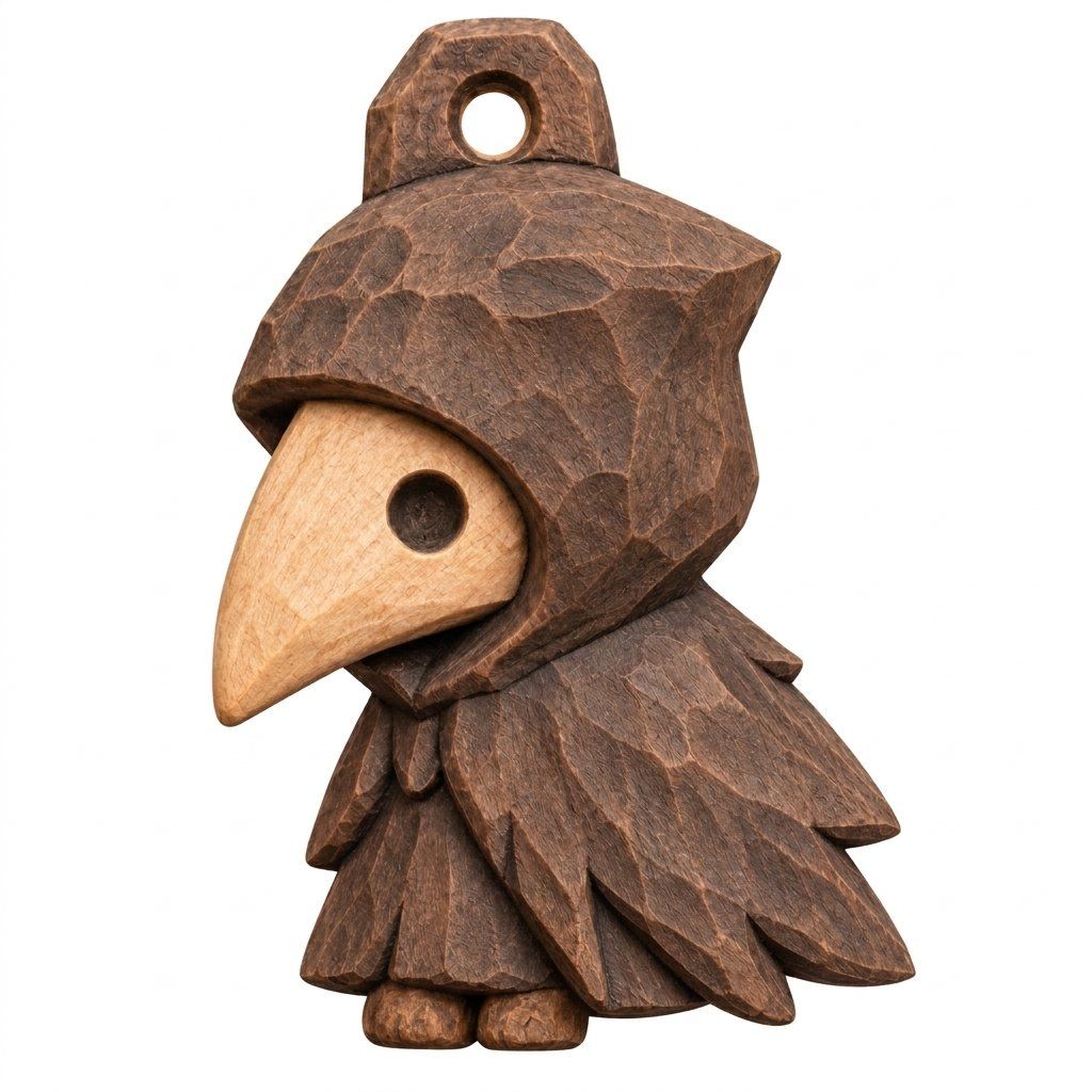 Gothic Raven Plague Doctor CNC Relief STL bas-relief STL — view 5