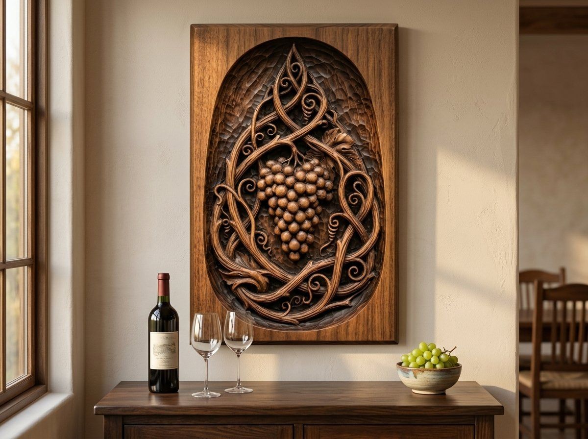 Grape Cluster Art Nouveau CNC Relief STL bas-relief STL — view 13