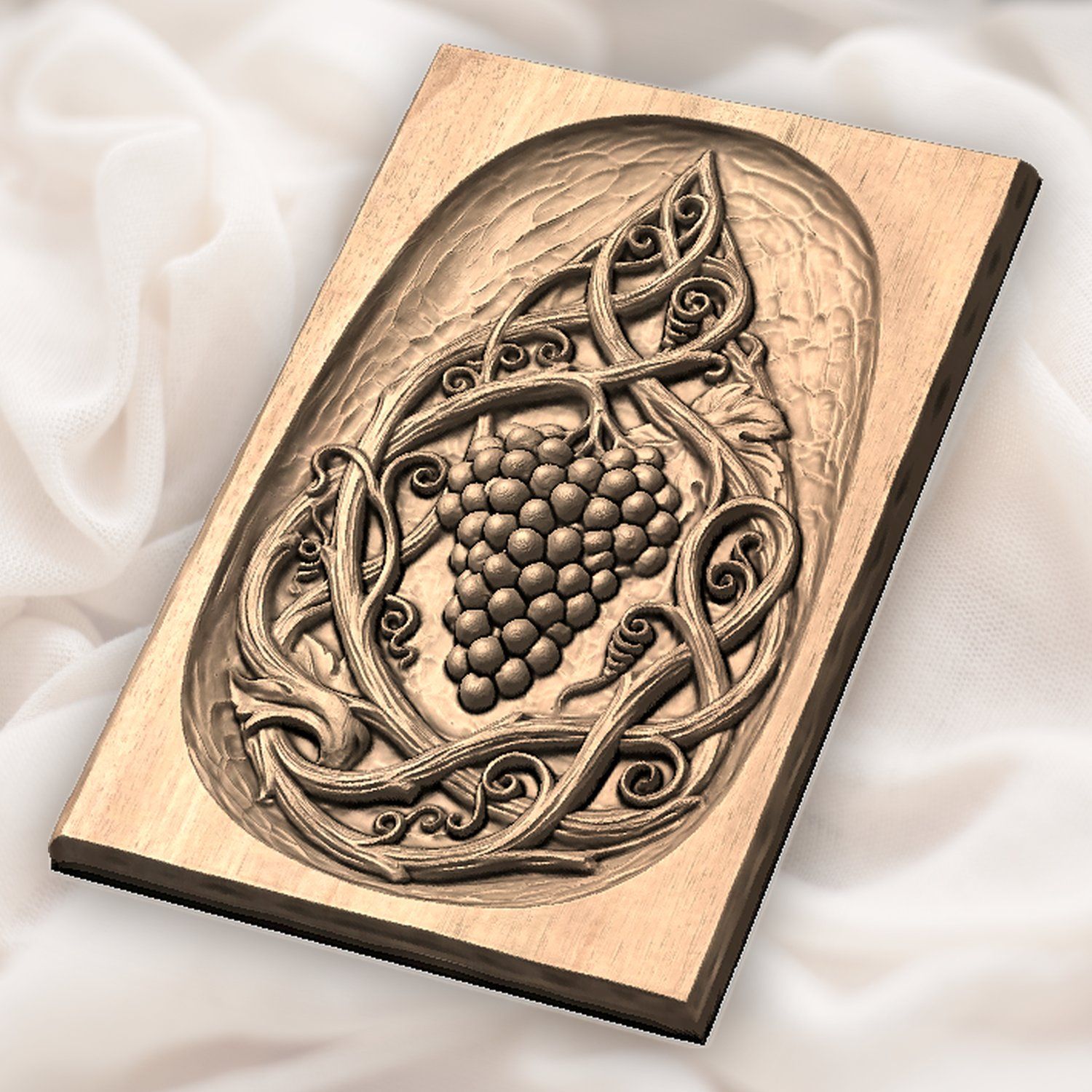 Grape Cluster Art Nouveau CNC Relief STL bas-relief STL — view 4