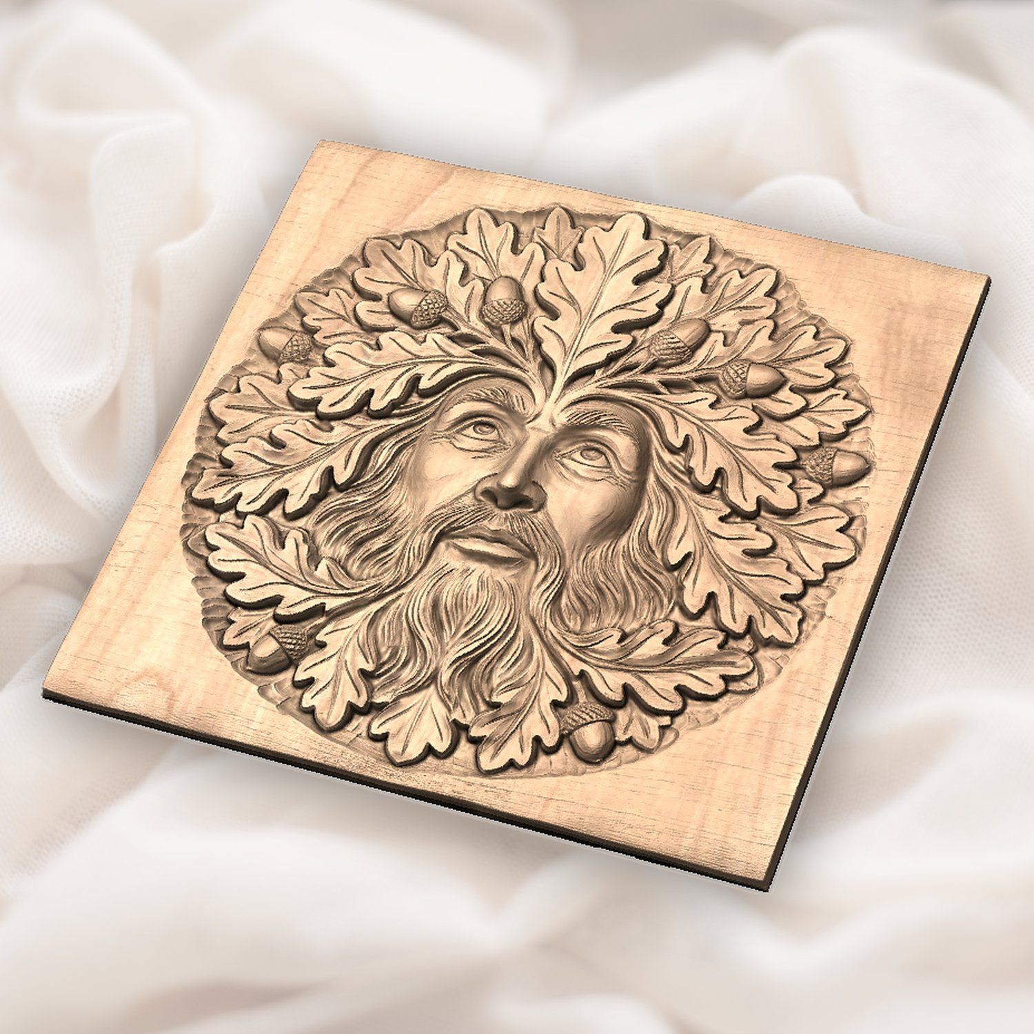 Green Man Forest Spirit CNC Relief STL bas-relief STL — view 5