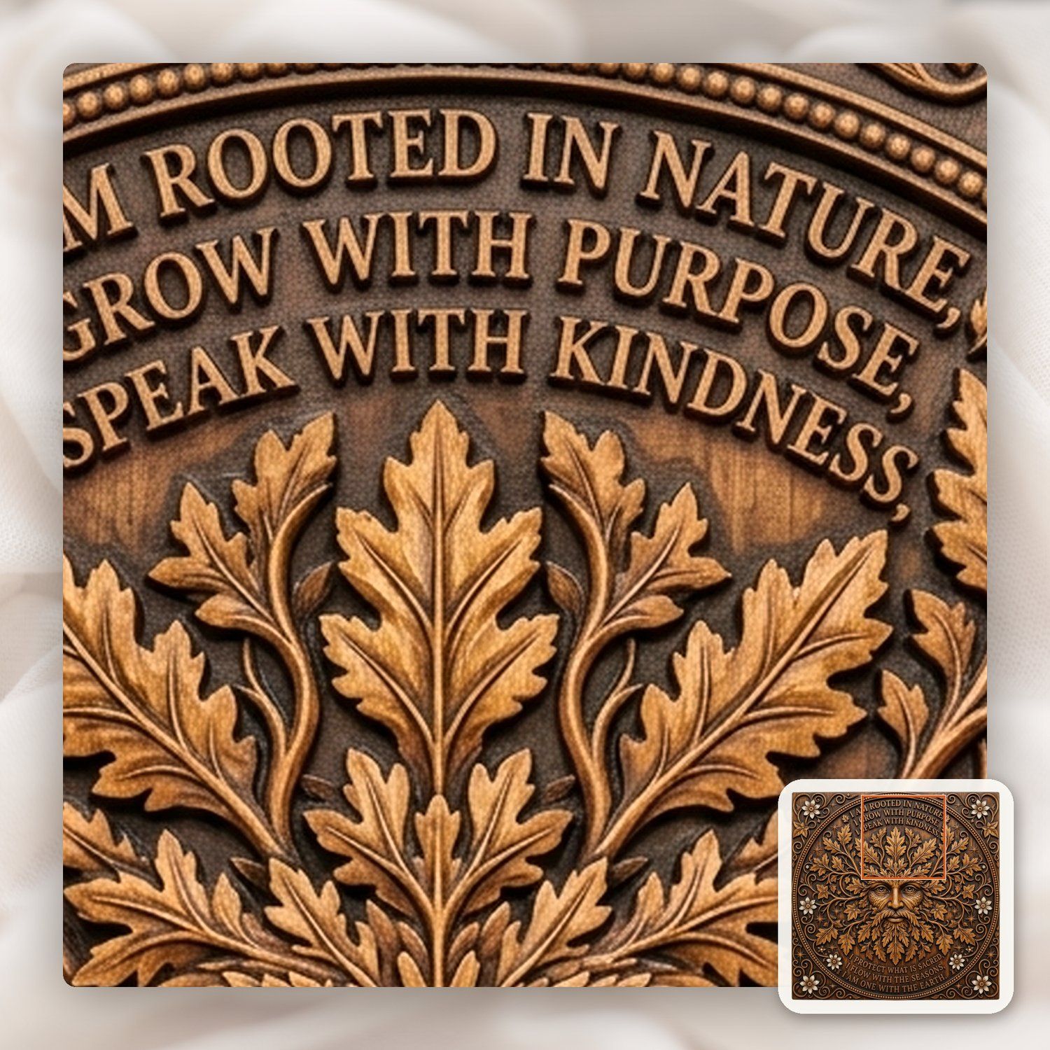Green Man Forest Spirit Wisdom CNC Relief STL bas-relief STL — view 12