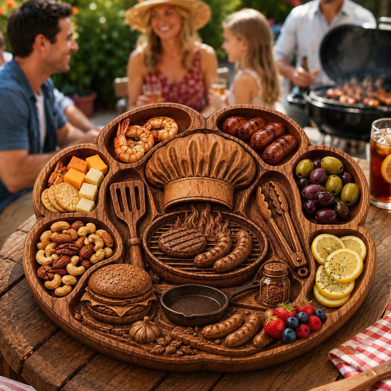 Grill Master Culinary Wall Art bas-relief STL — view 4