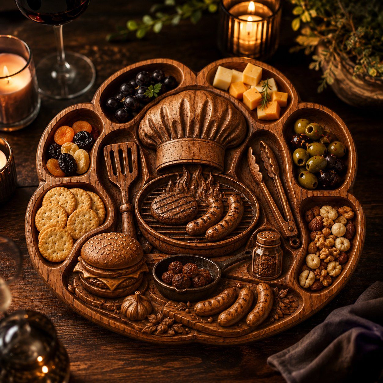 Grill Master Culinary Wall Art bas-relief STL — view 5