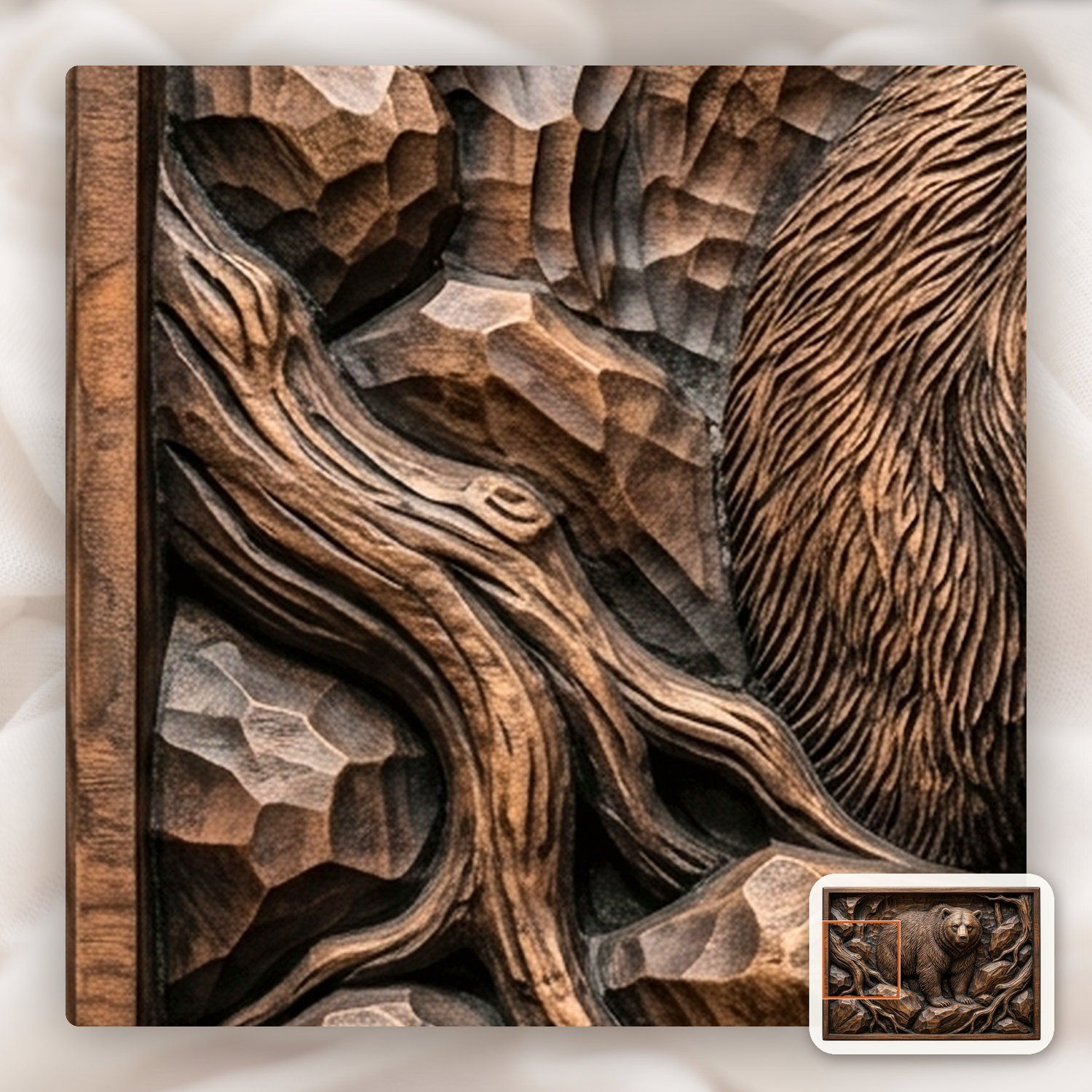 Grizzly Bear Mountain CNC Relief STL bas-relief STL — view 12