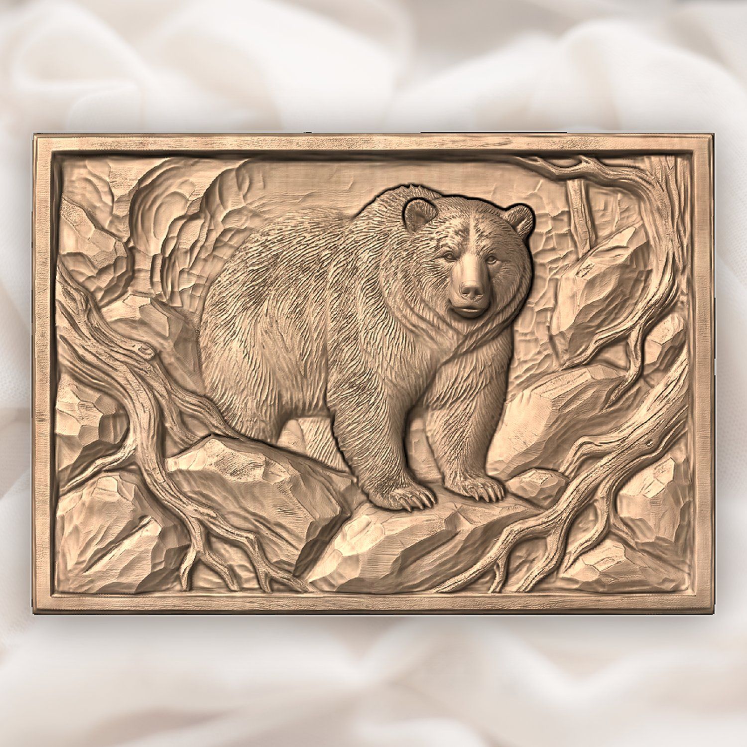 Grizzly Bear Mountain CNC Relief STL bas-relief STL — view 5