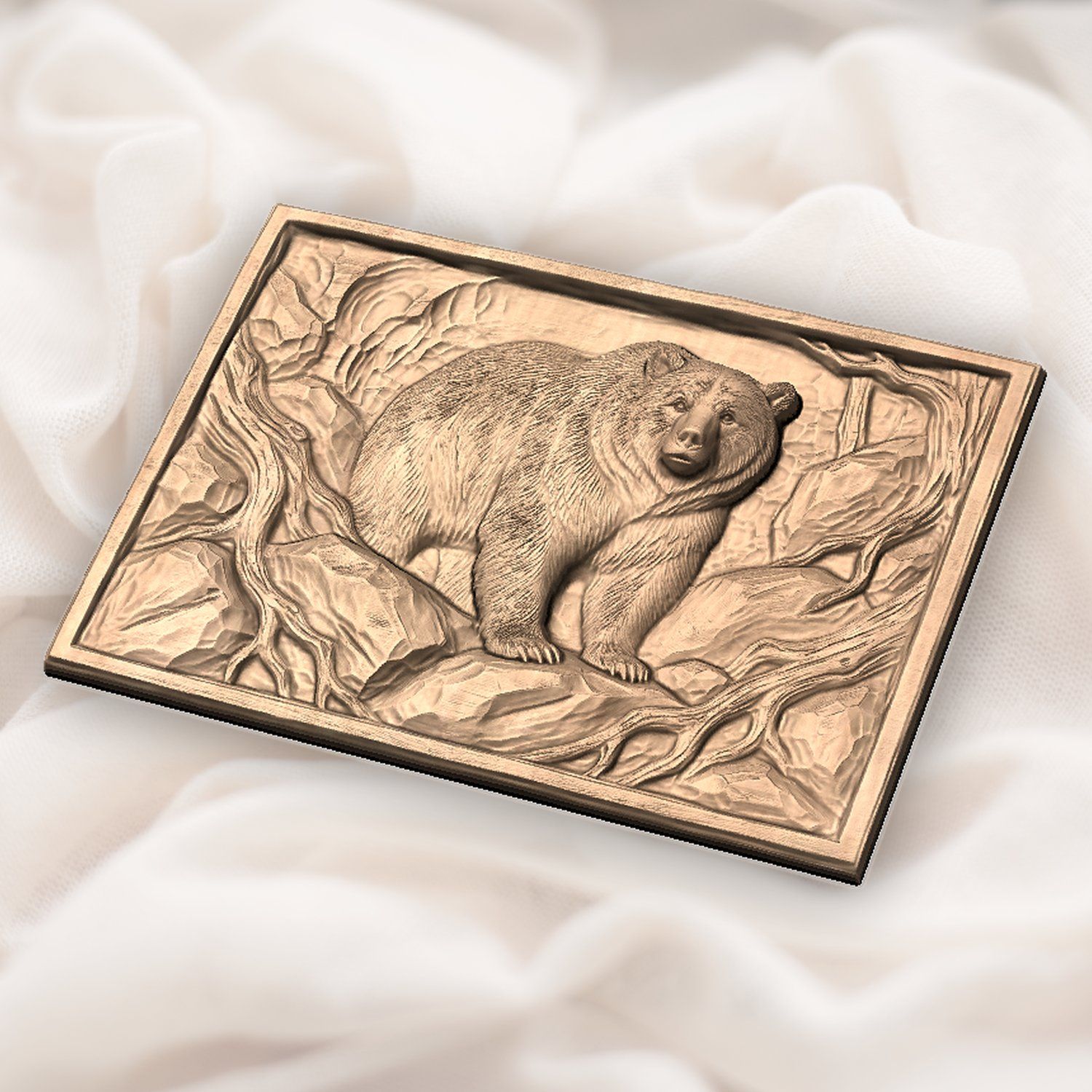 Grizzly Bear Mountain CNC Relief STL bas-relief STL — view 6