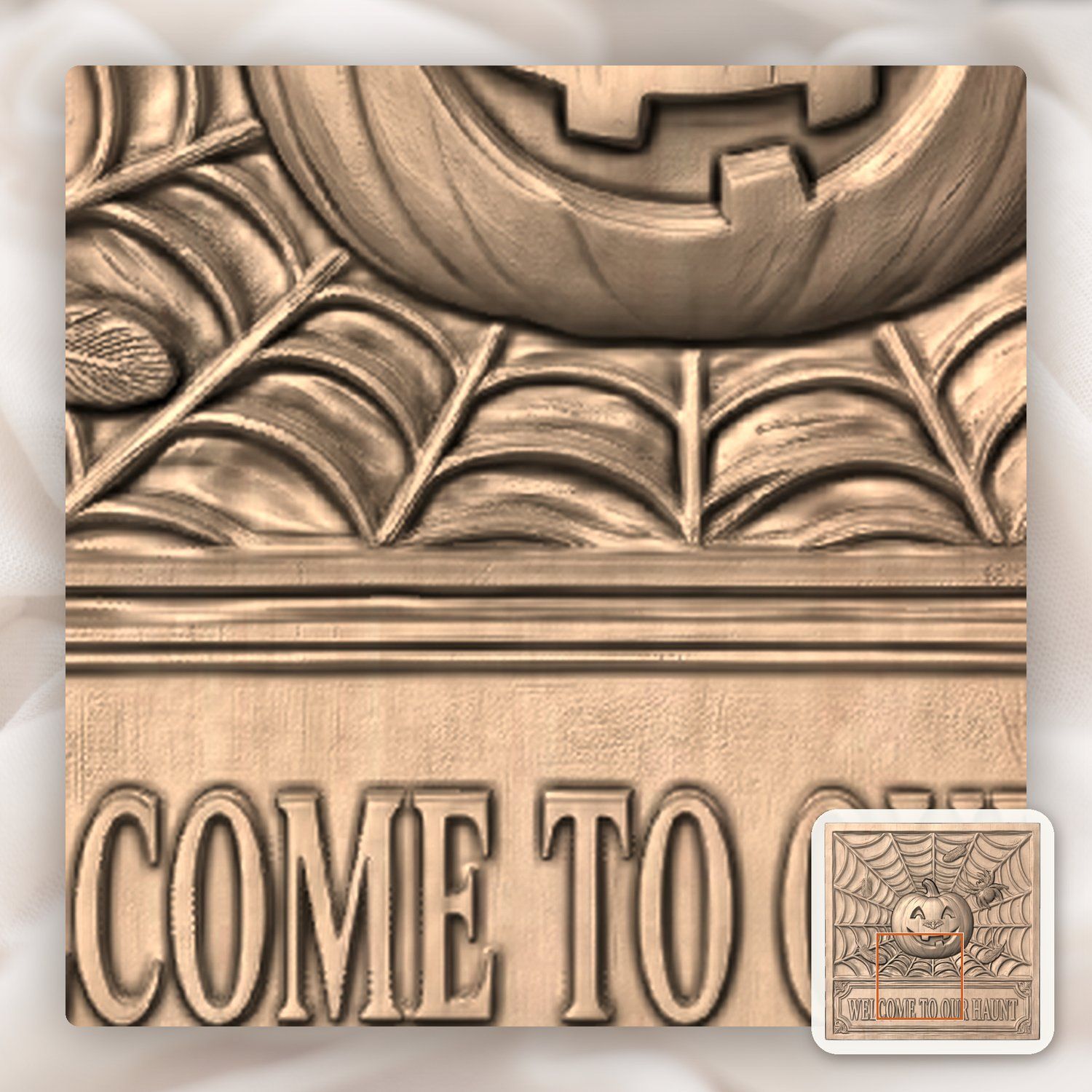 Halloween Pumpkin Sign CNC Relief STL bas-relief STL — view 7