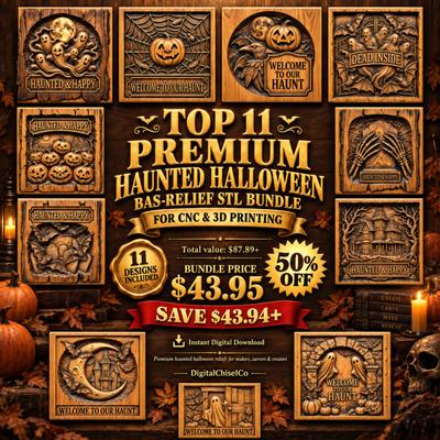 Halloween Spooky Ghost Pumpkin CNC Relief STL