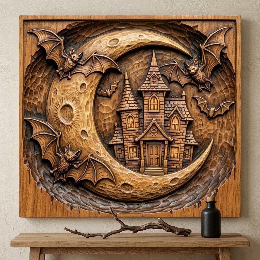 Halloween Spooky Ghost Pumpkin CNC Relief STL bas-relief STL — view 12