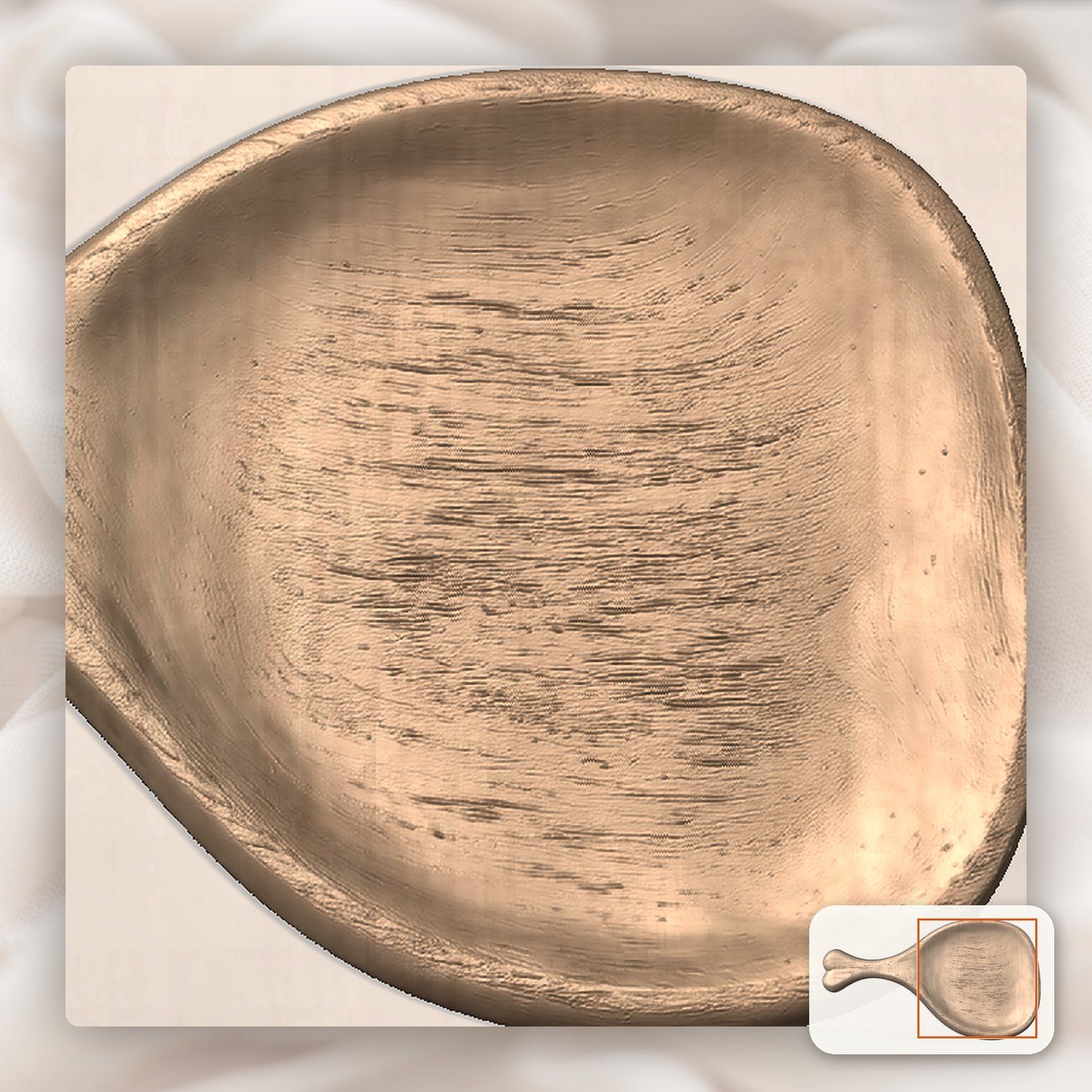 Hand Carved Wooden Scoop Serving Paddle CNC Relief STL bas-relief STL — view 7