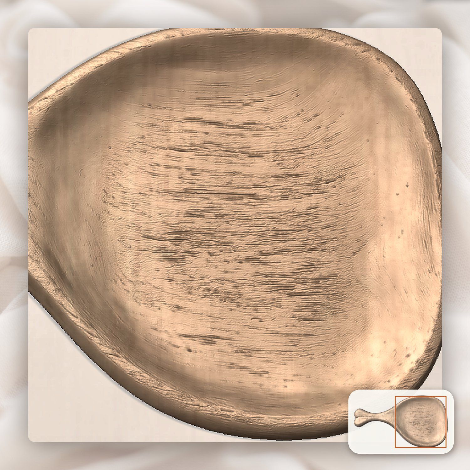 Hand Carved Wooden Scoop Serving Paddle CNC Relief STL bas-relief STL — view 9