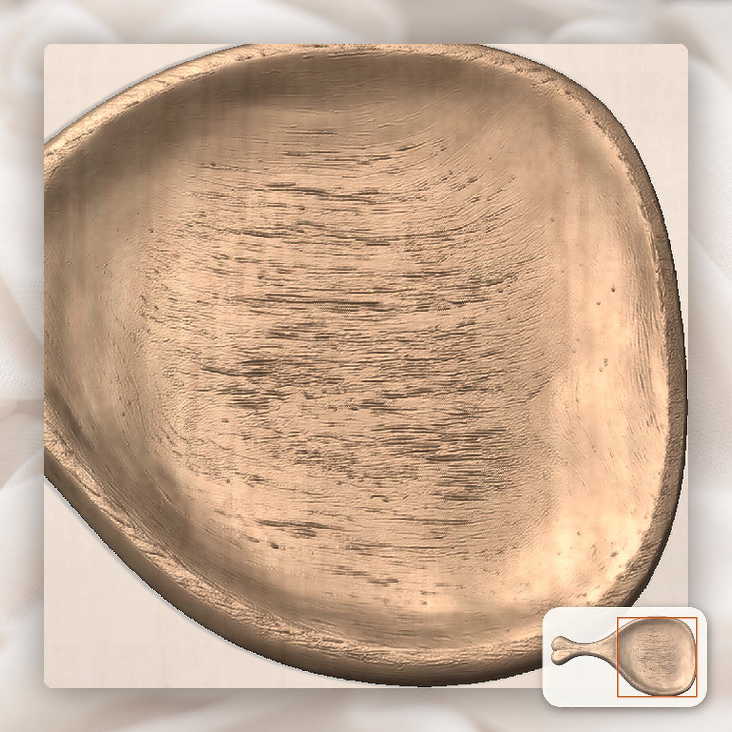 Hand Carved Wooden Scoop Serving Paddle CNC Relief STL bas-relief STL — view 10