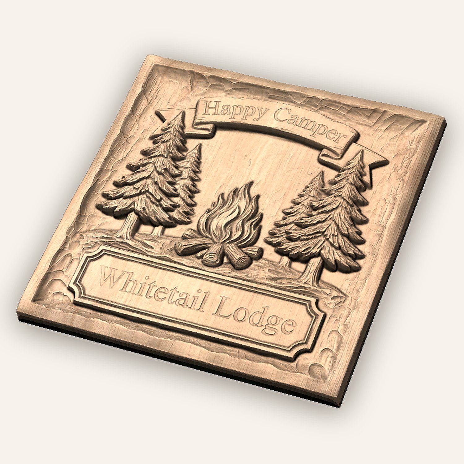 Happy Camper Nature CNC Relief STL bas-relief STL — view 5