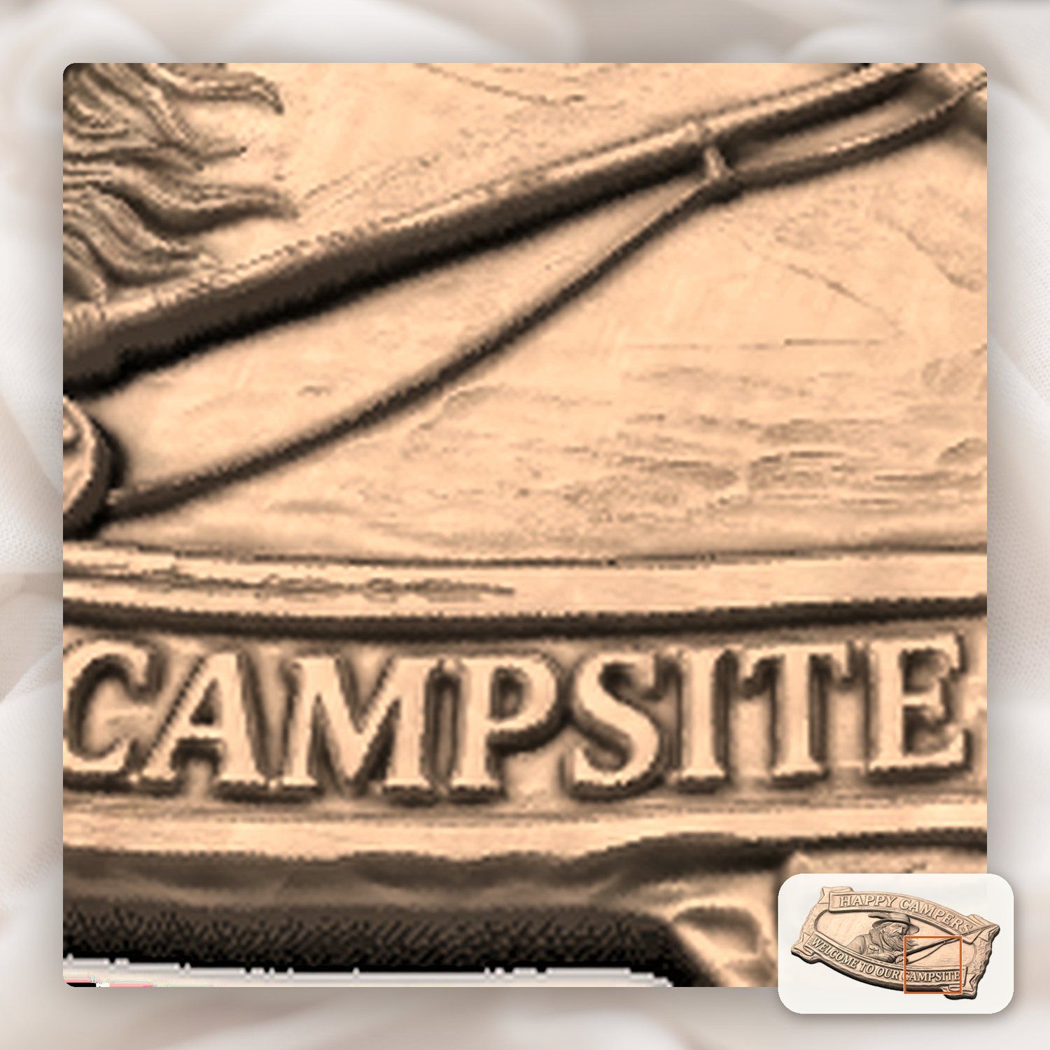 Happy Campers Fisherman CNC Relief STL bas-relief STL — view 10