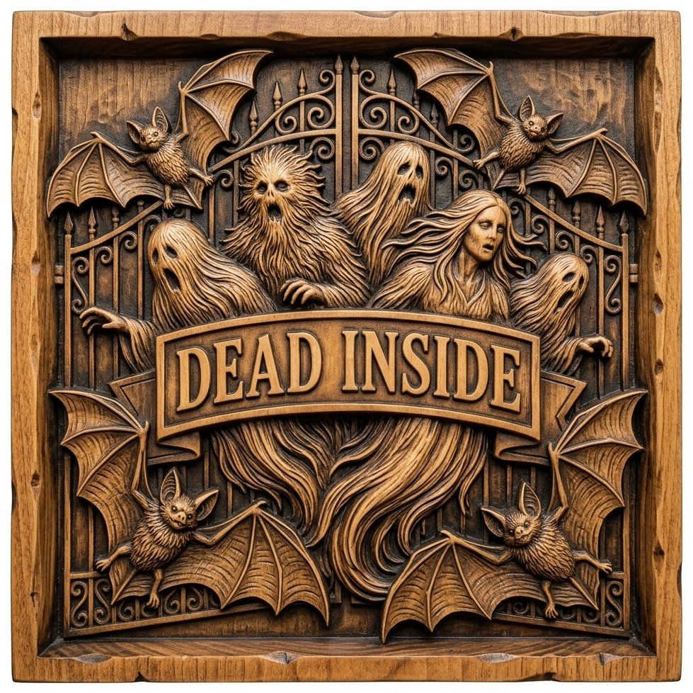 Haunted Ghost Gate Dead Inside CNC Relief STL bas-relief STL — view 13