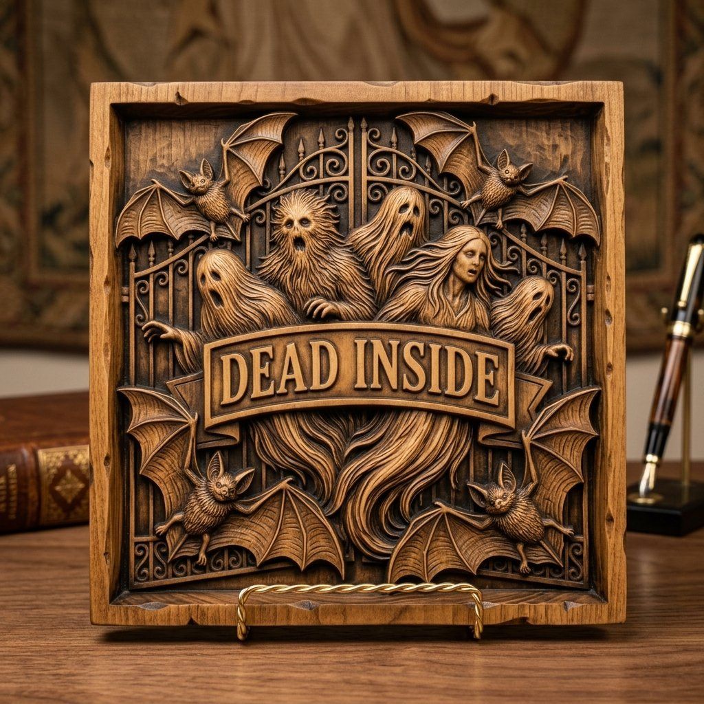 Haunted Ghost Gate Dead Inside CNC Relief STL bas-relief STL — view 3