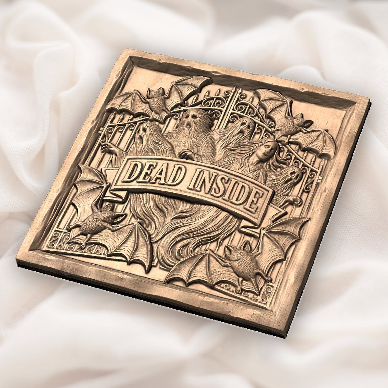 Haunted Ghost Gate Dead Inside CNC Relief STL bas-relief STL — view 5