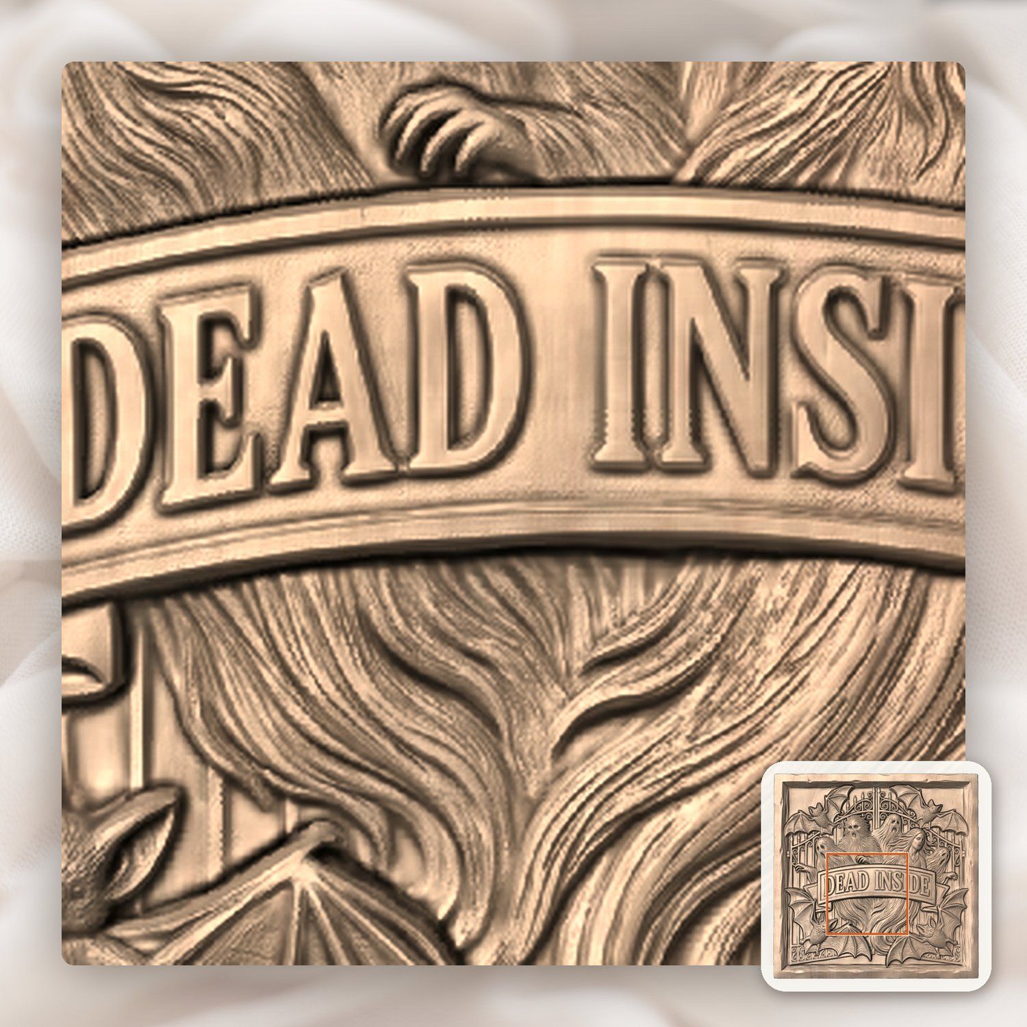 Haunted Ghost Gate Dead Inside CNC Relief STL bas-relief STL — view 7