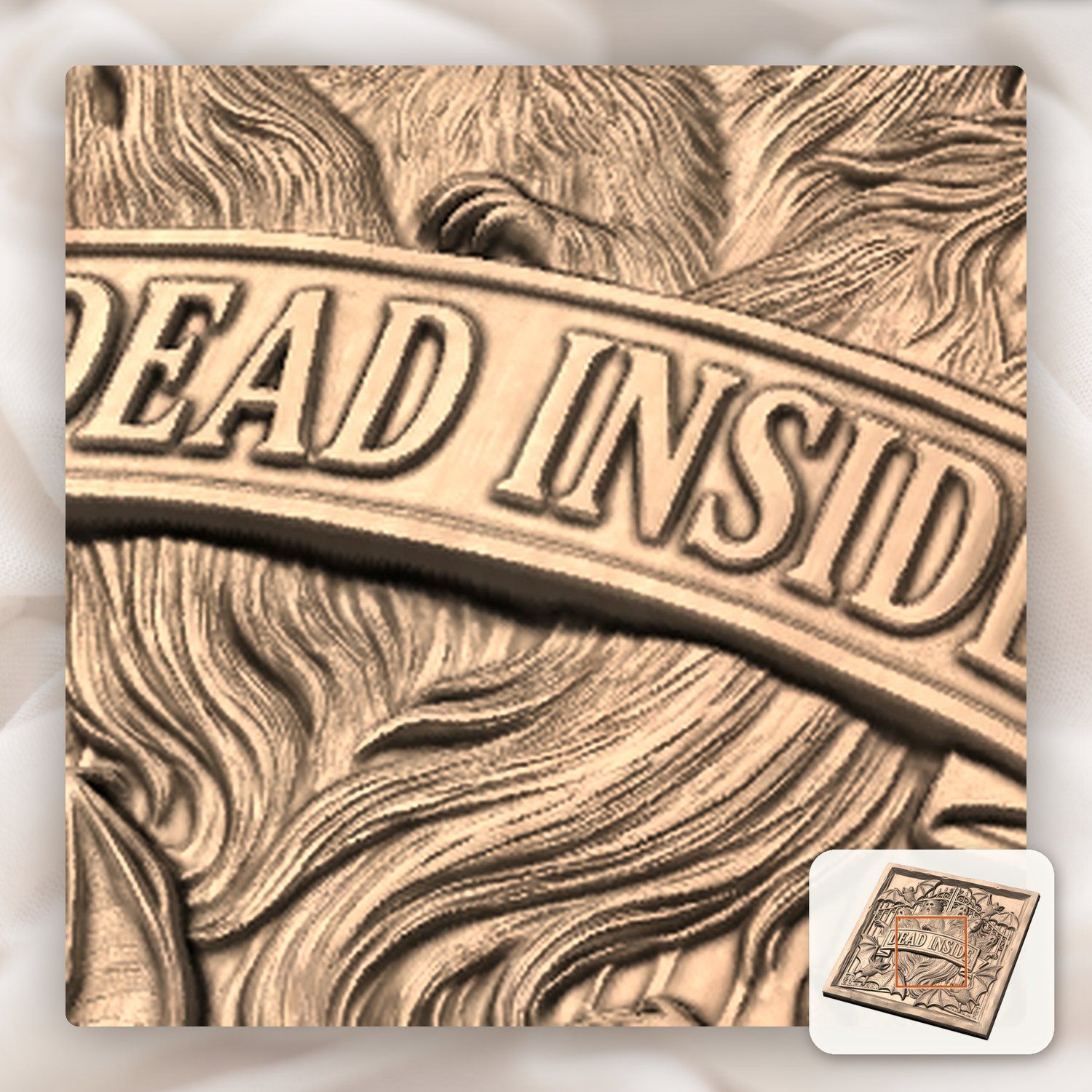 Haunted Ghost Gate Dead Inside CNC Relief STL bas-relief STL — view 9