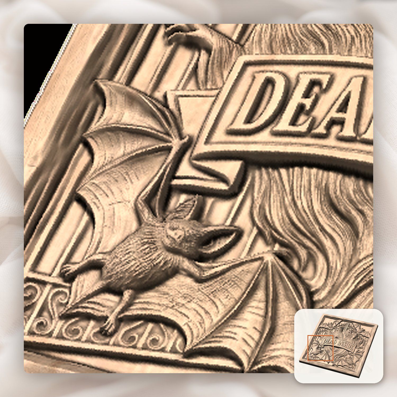 Haunted Ghost Gate Dead Inside CNC Relief STL bas-relief STL — view 10